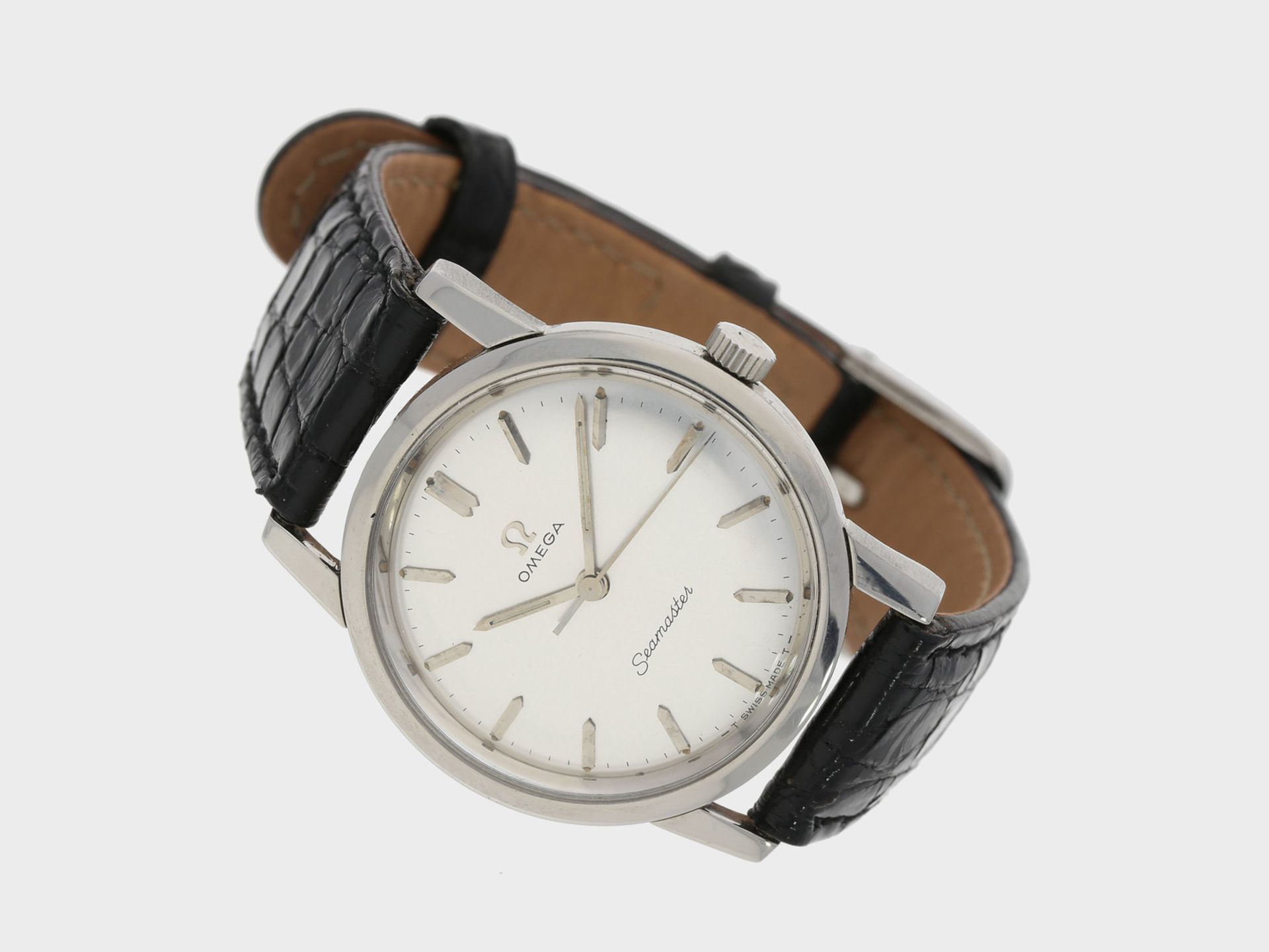 Armbanduhr: attraktive vintage Omega Seamaster in Stahl, seltene Referenz 135.005 mit