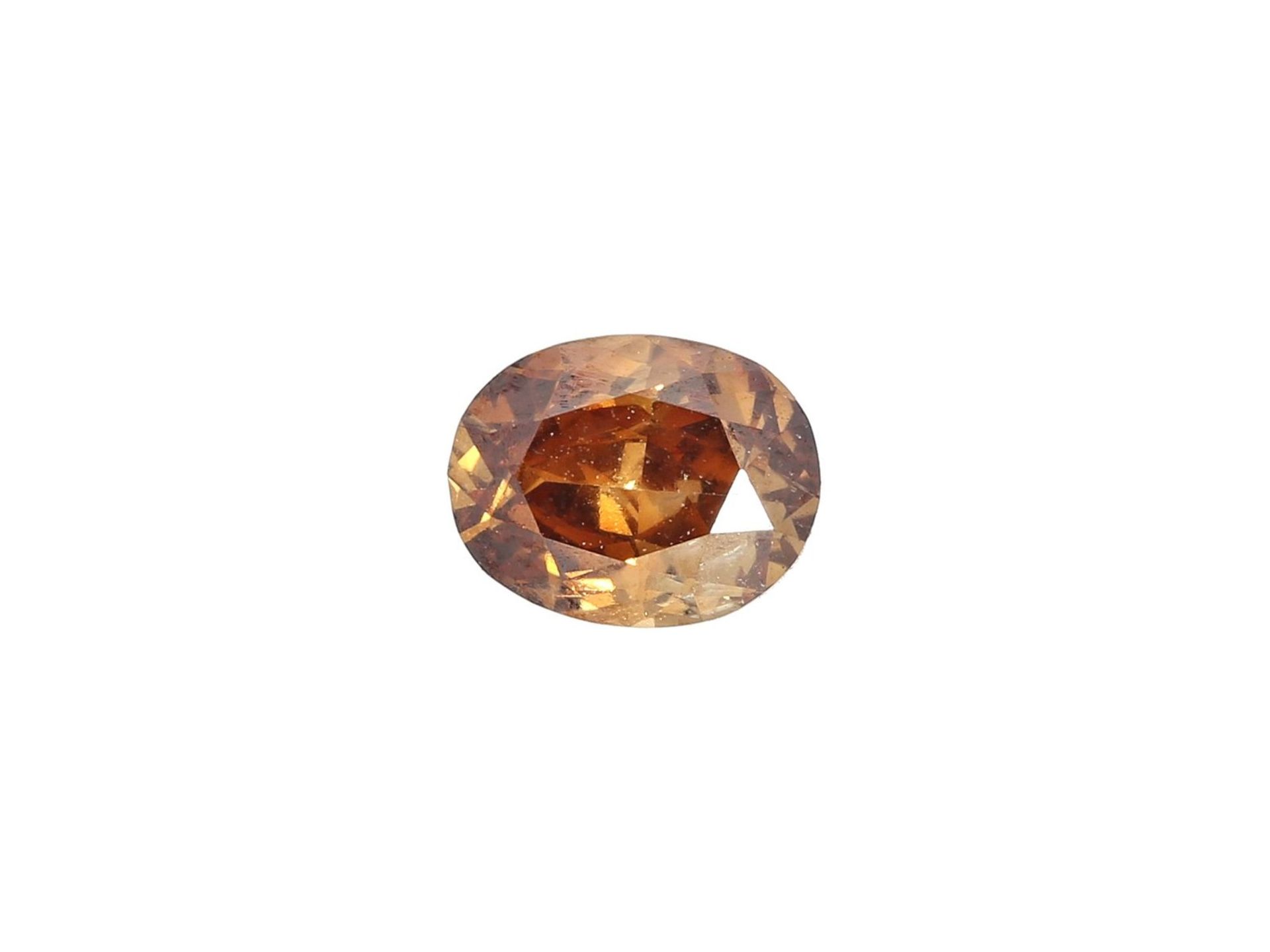 Diamant: loser ovaler Brillant mit IGI-Expertise, NATURAL FANCY DEEP ORANGY BROWN, 0,20ct