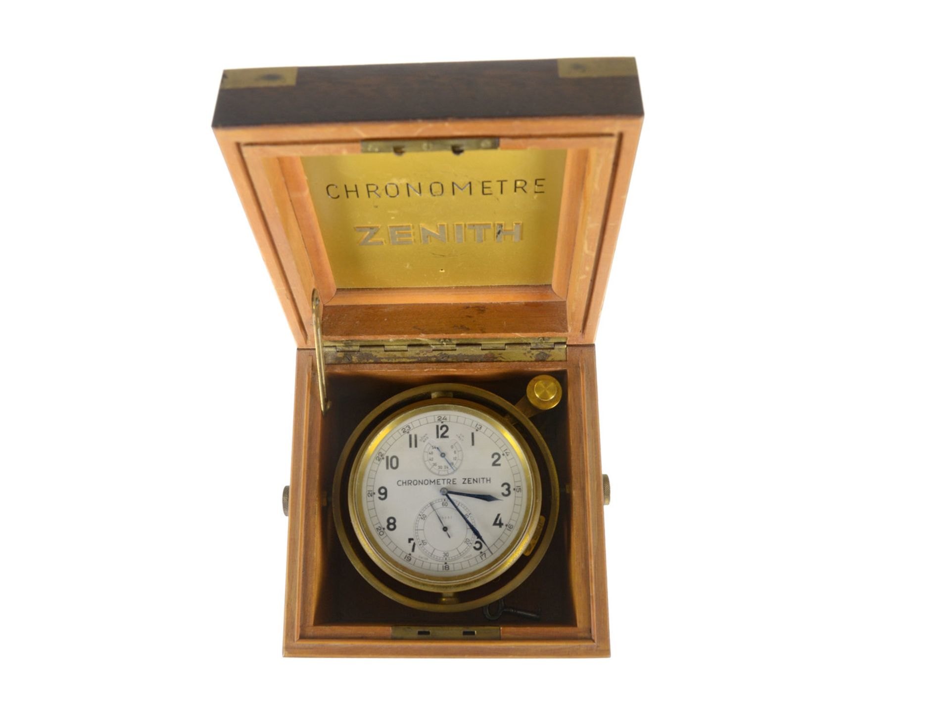 Marine/ deck chronometer: rare Zenith marine chronometer No. 25001, from the 30's, observatory