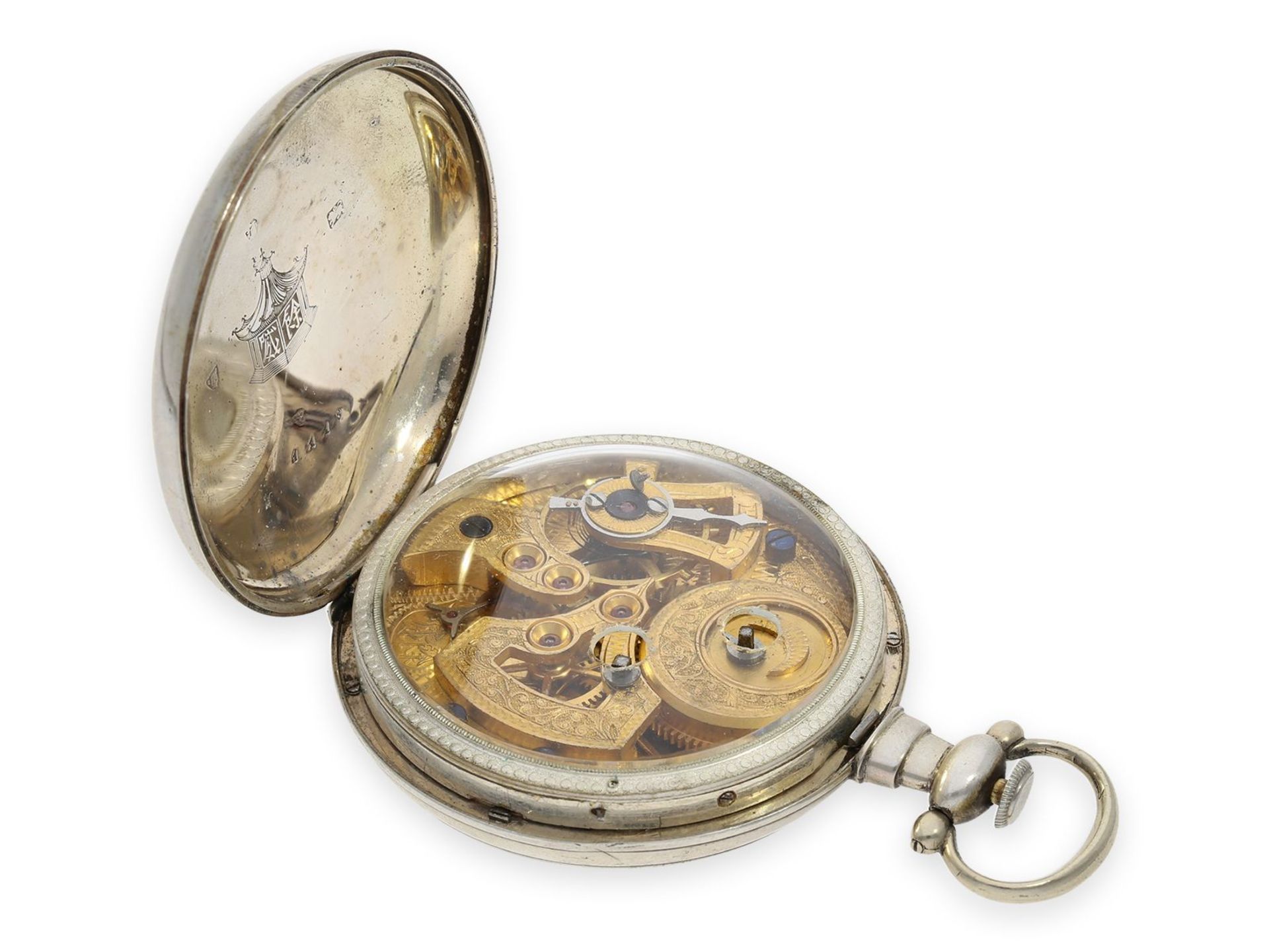 Taschenuhr: feine Taschenuhr für den chinesischen Markt mit Zentralsekunde, ca. 1860 - Bild 3 aus 4