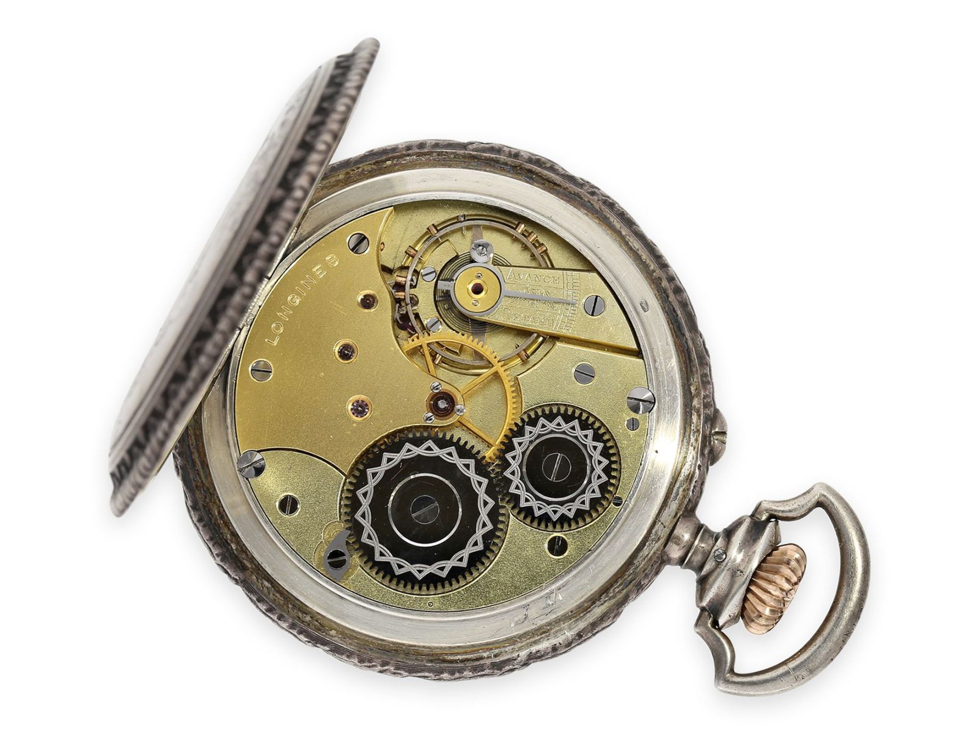 Taschenuhr: sehr seltene Longines Schützenuhr, Aargau Kantonal Brugg 1902 - Bild 2 aus 6