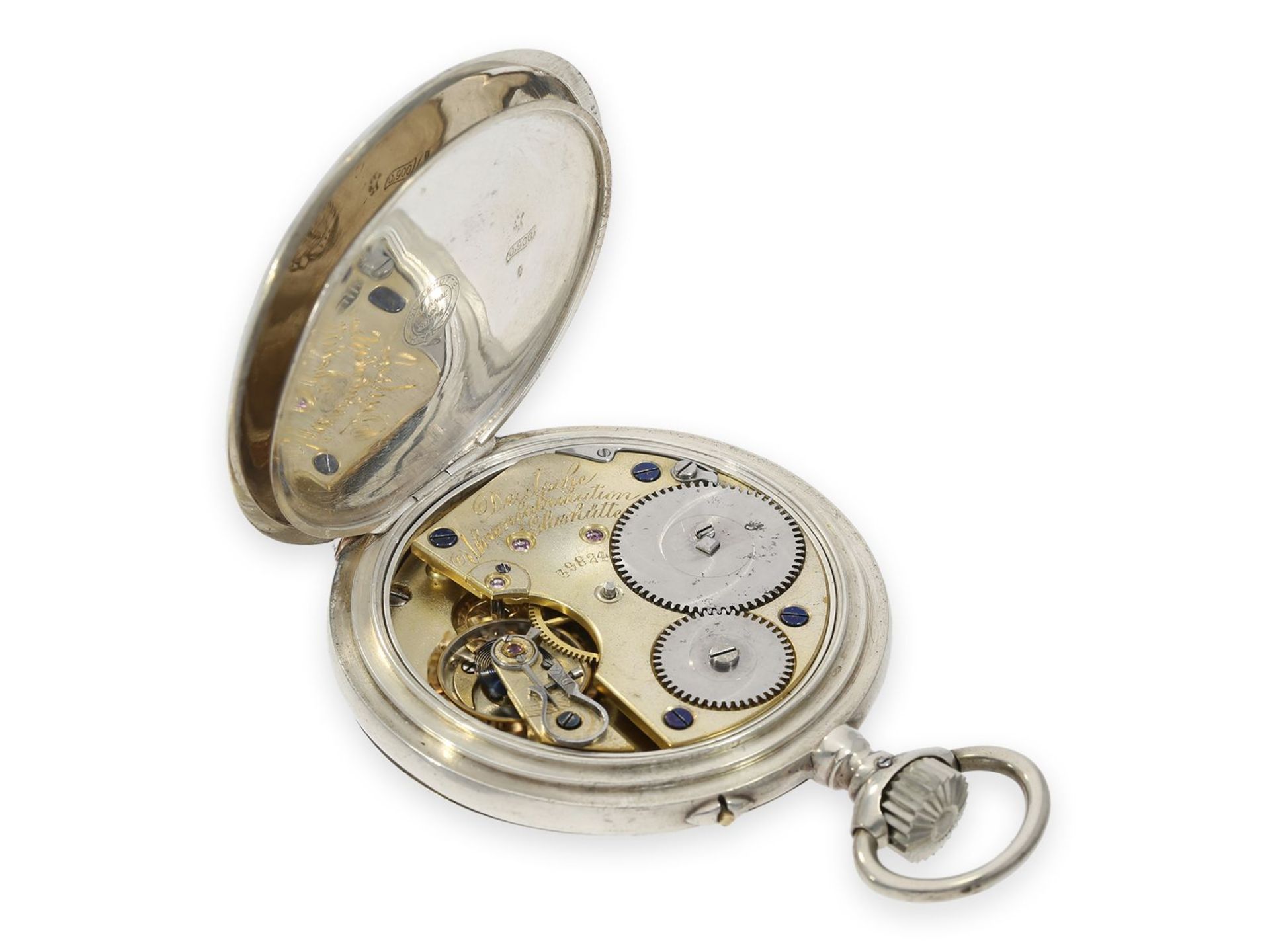 Taschenuhr: feine Glashütter Taschenuhr von A. Lange & Söhne, No. 39824, Glashütte ca. 1895 - Bild 5 aus 6