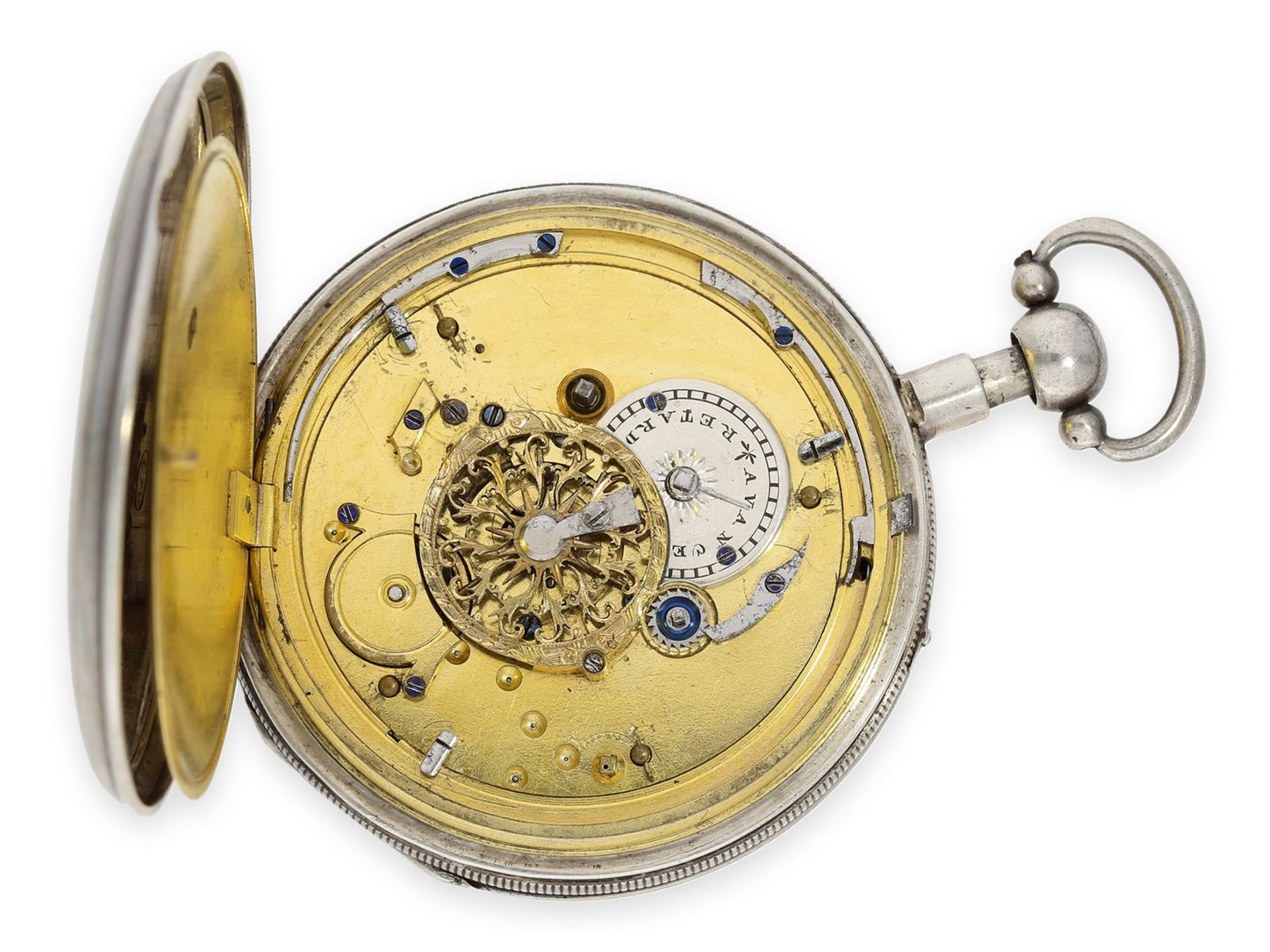 Taschenuhr: feine Genfer Breguet-Typ Spindeluhr mit Repetition, Francois L'Hardy No. 3714, ca. - Bild 2 aus 5