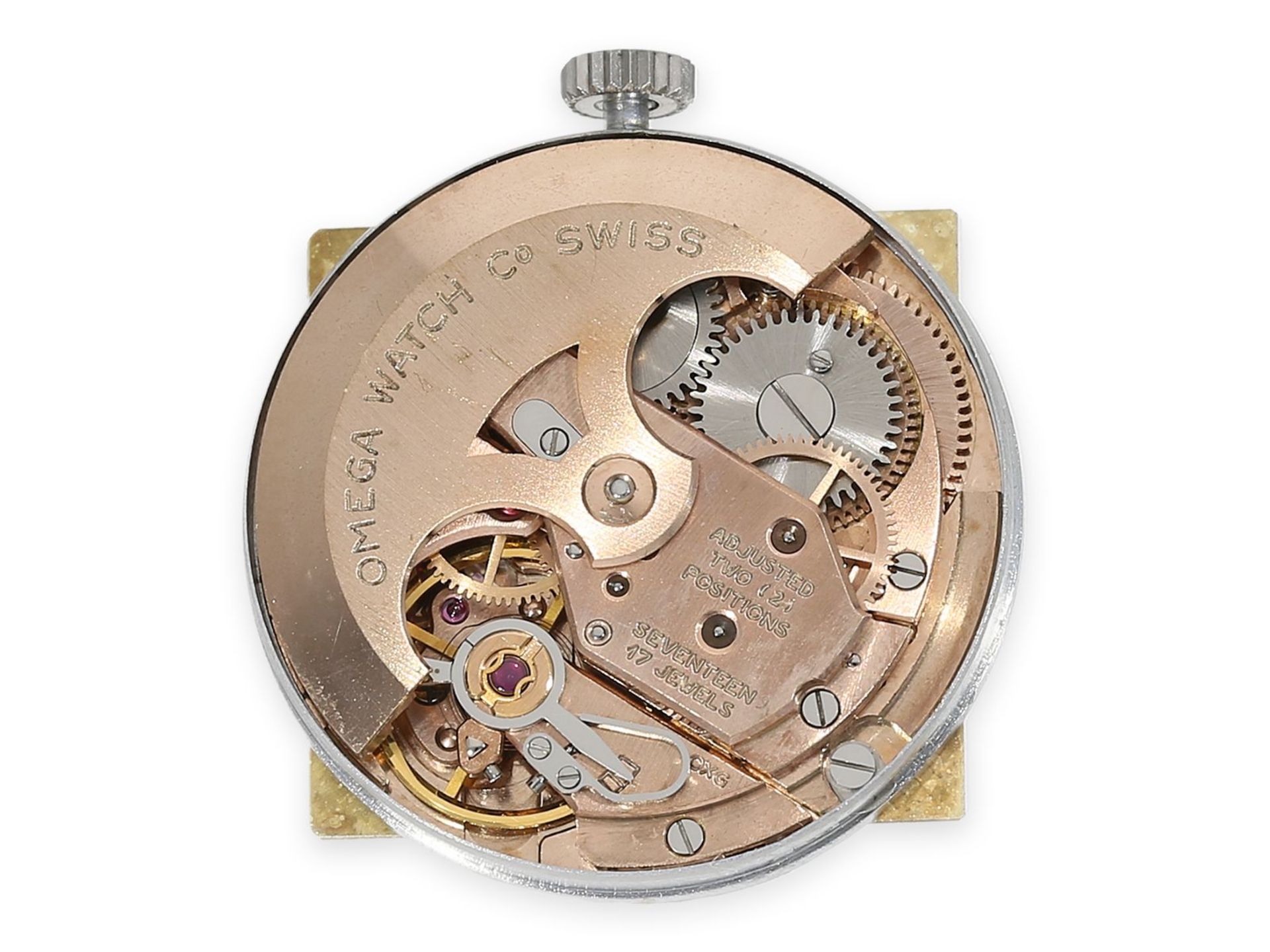 Armbanduhr: ausgefallene vintage Omega Automatik mit Zentralsekunde, Referenz 3999SC-61, frühe - Bild 2 aus 4