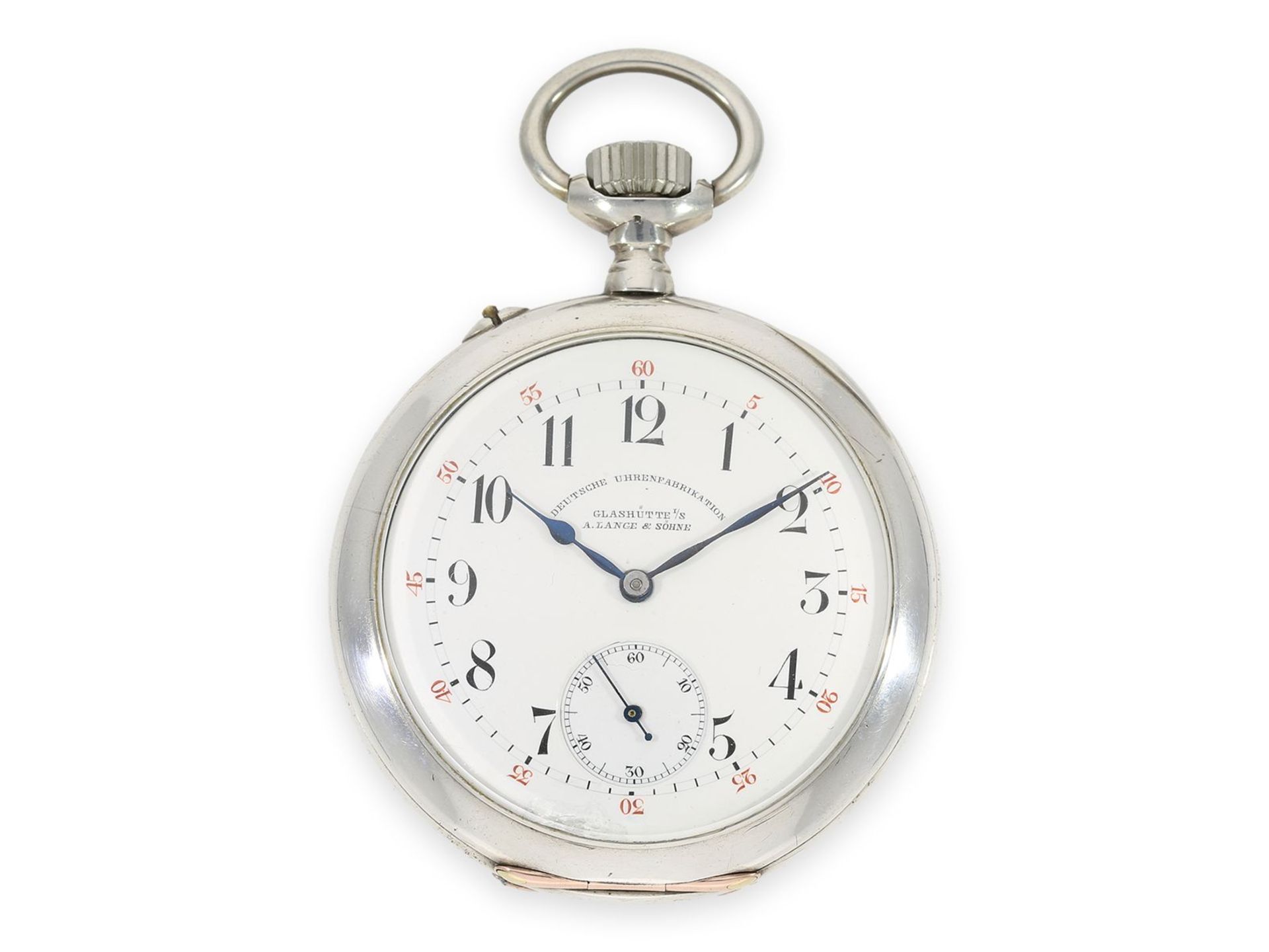 Taschenuhr: feine Glashütter Taschenuhr von A. Lange & Söhne, No. 39824, Glashütte ca. 1895 - Bild 2 aus 6