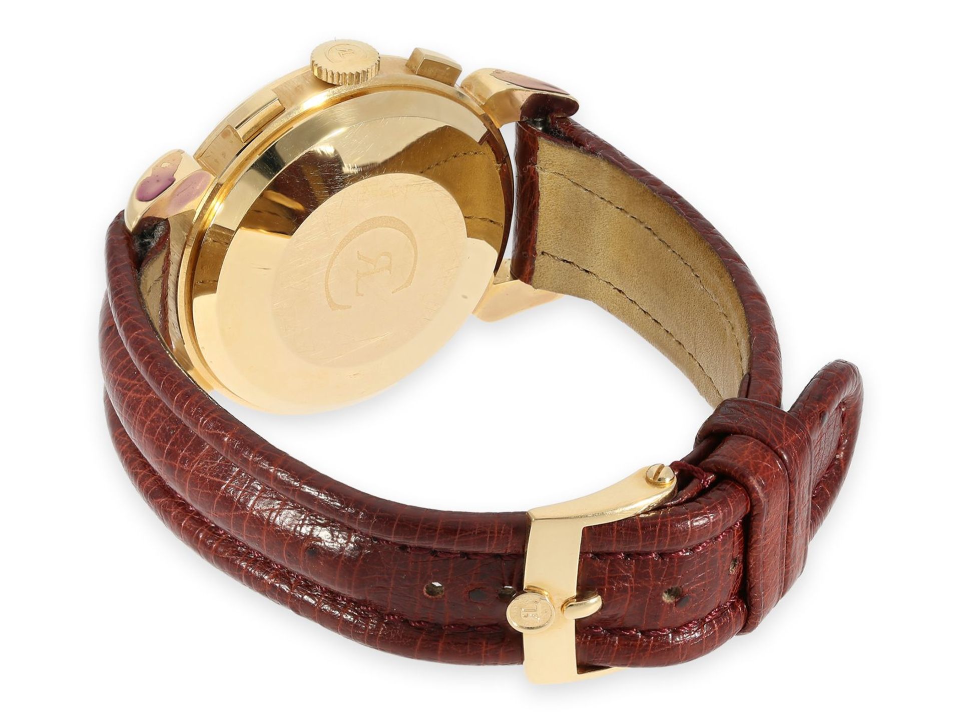 Armbanduhr: neuwertiger, sehr hochwertiger Chronoswiss Chronograph in 18K Roségold, Ref. 7441, - Bild 4 aus 4