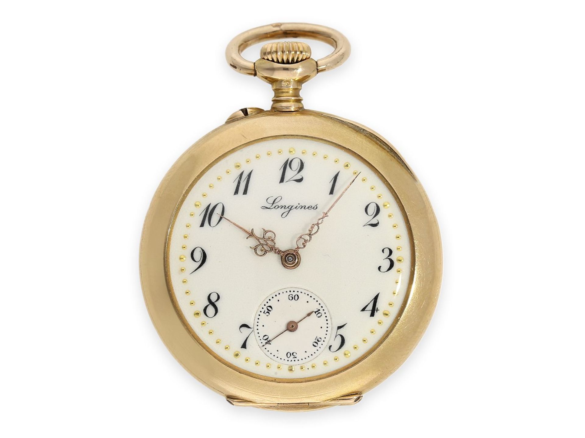 Taschenuhr: äußerst seltene 18K Schützenuhr "Tir Federal, Zurich 1907", Longines 1907, RaritätCa. - Bild 2 aus 6