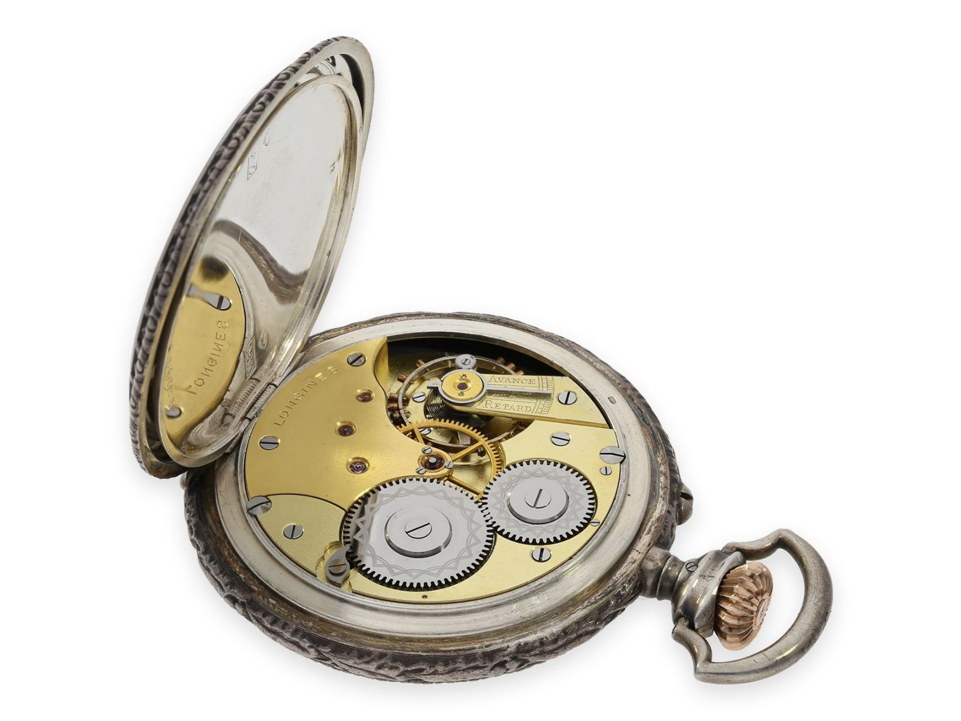 Taschenuhr: sehr seltene Longines Schützenuhr, Aargau Kantonal Brugg 1902 - Bild 3 aus 6