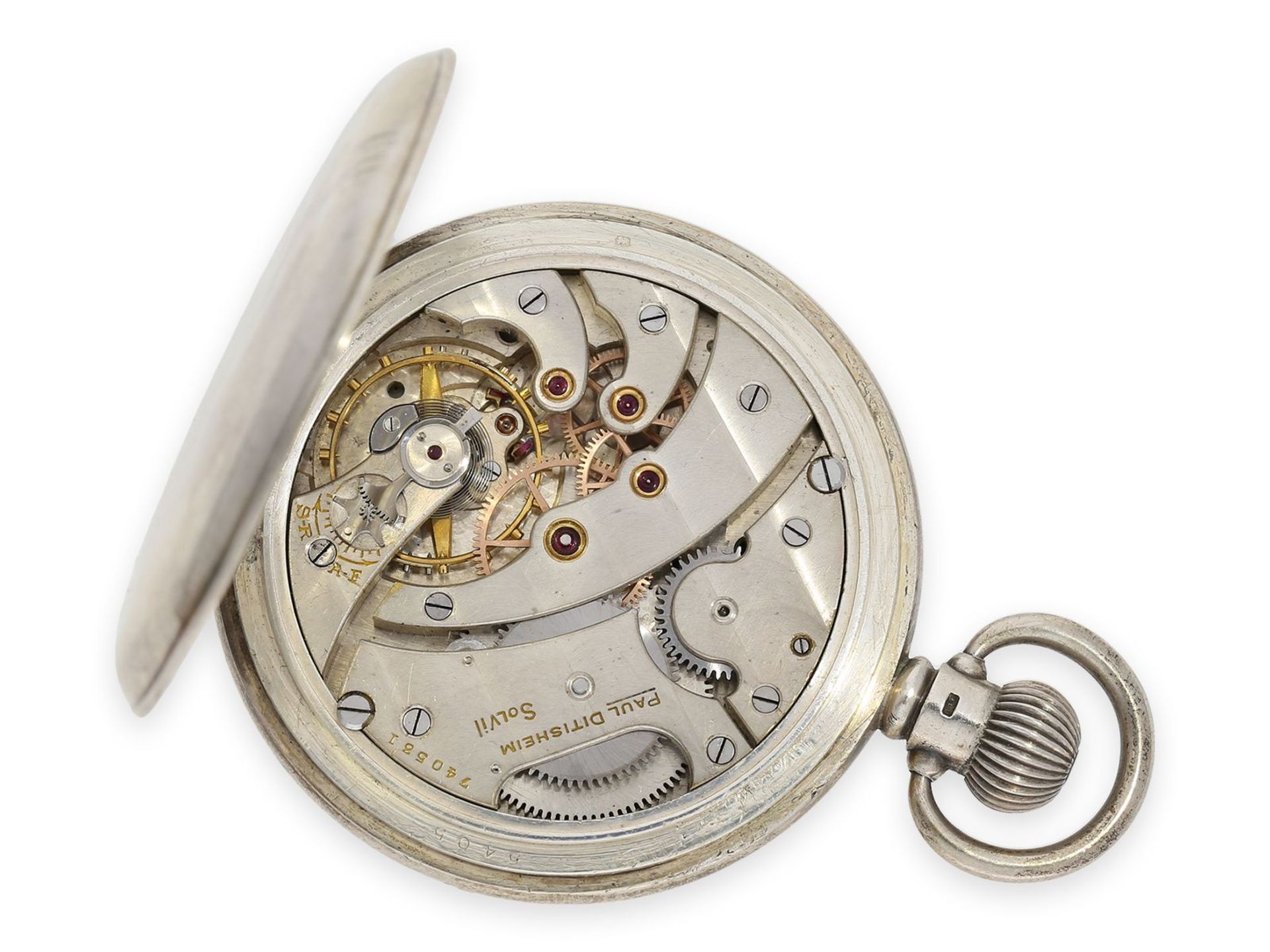 Taschenuhr: feines Taschenchronometer, Paul Ditisheim No. 740531, Hallmarks 1931 - Bild 5 aus 6