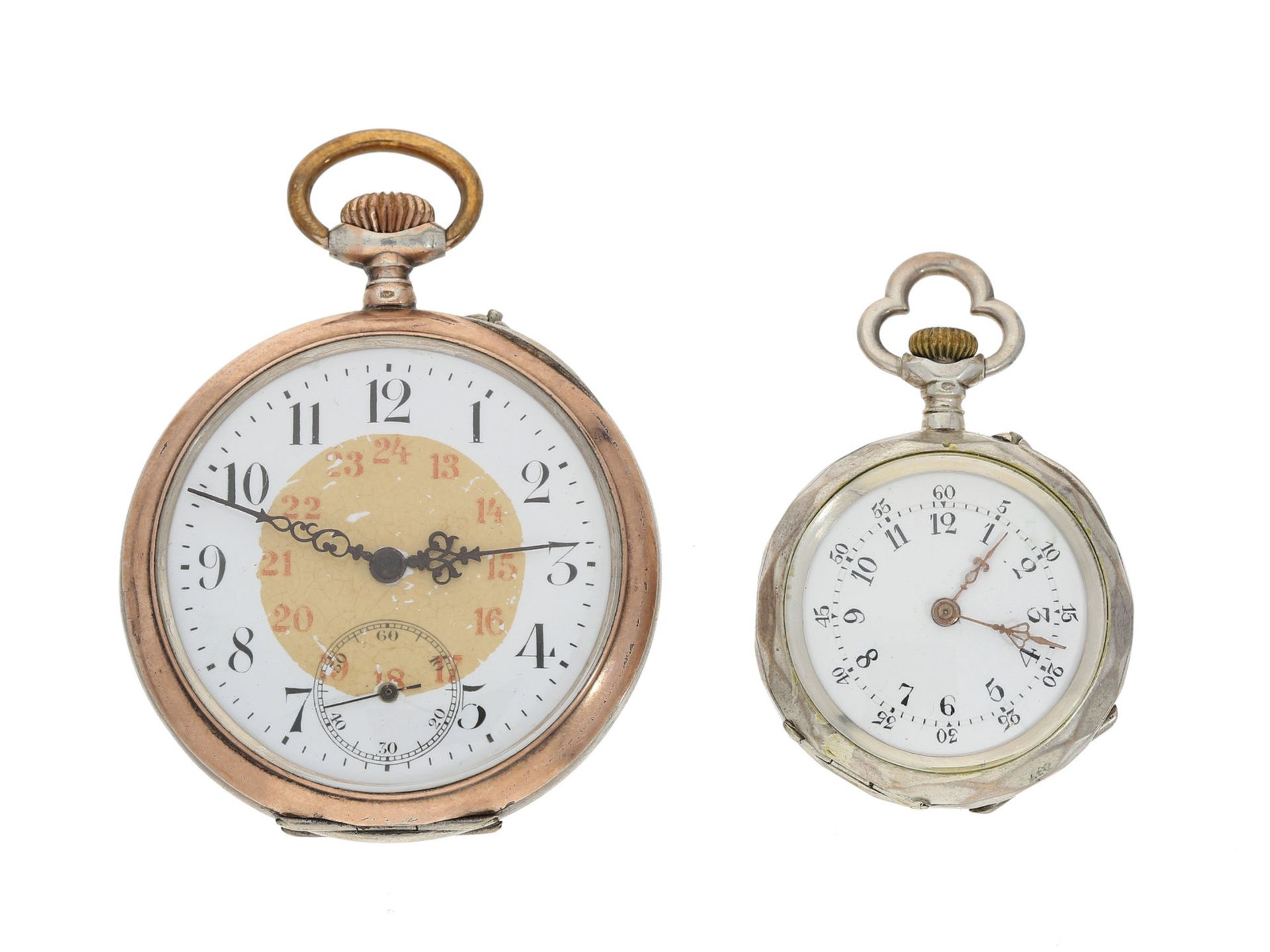 Taschenuhr: Konvolut von 2 Taschenuhren, um 1900