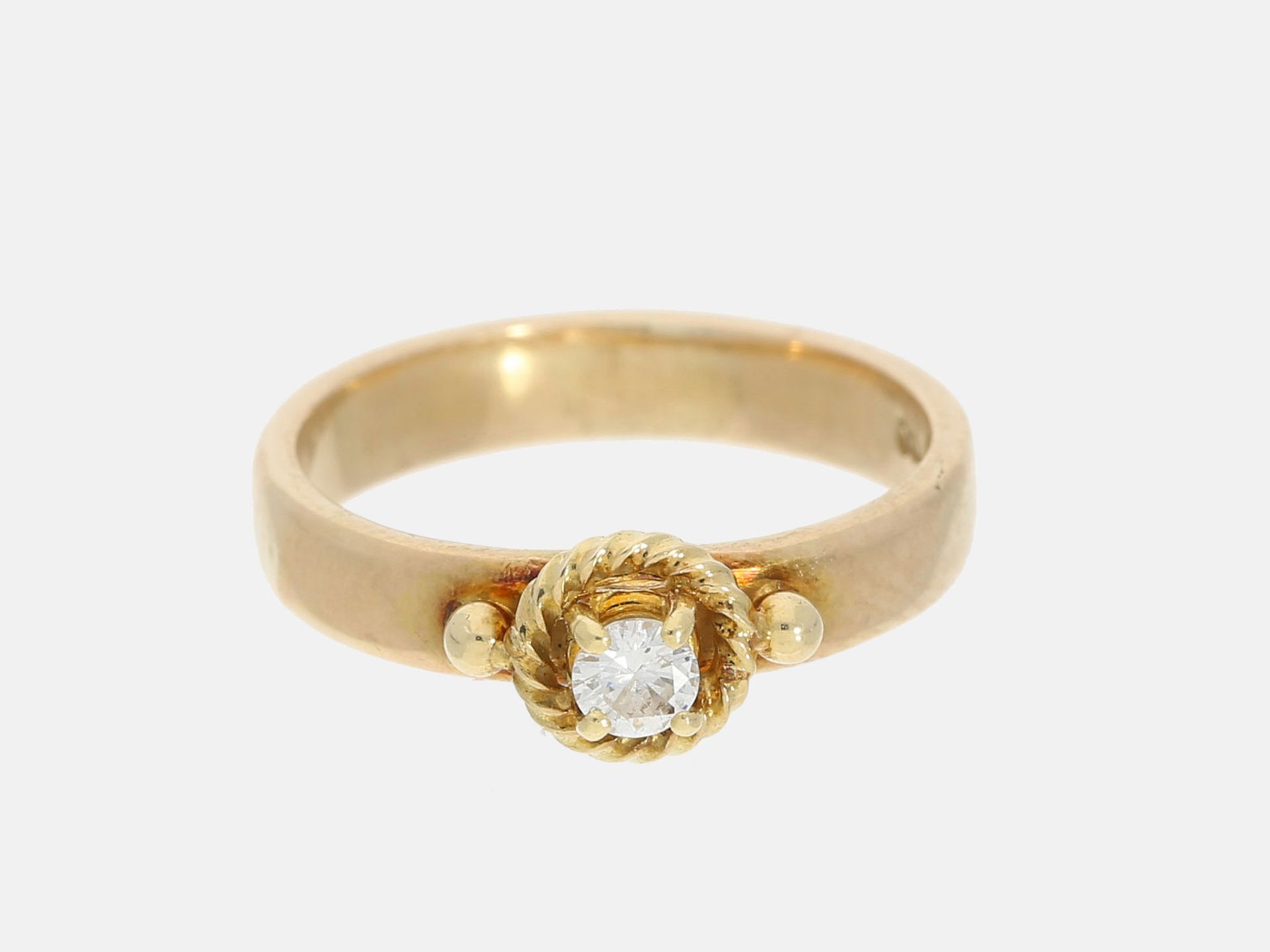 Ring: alter Brillant-Goldschmiedering