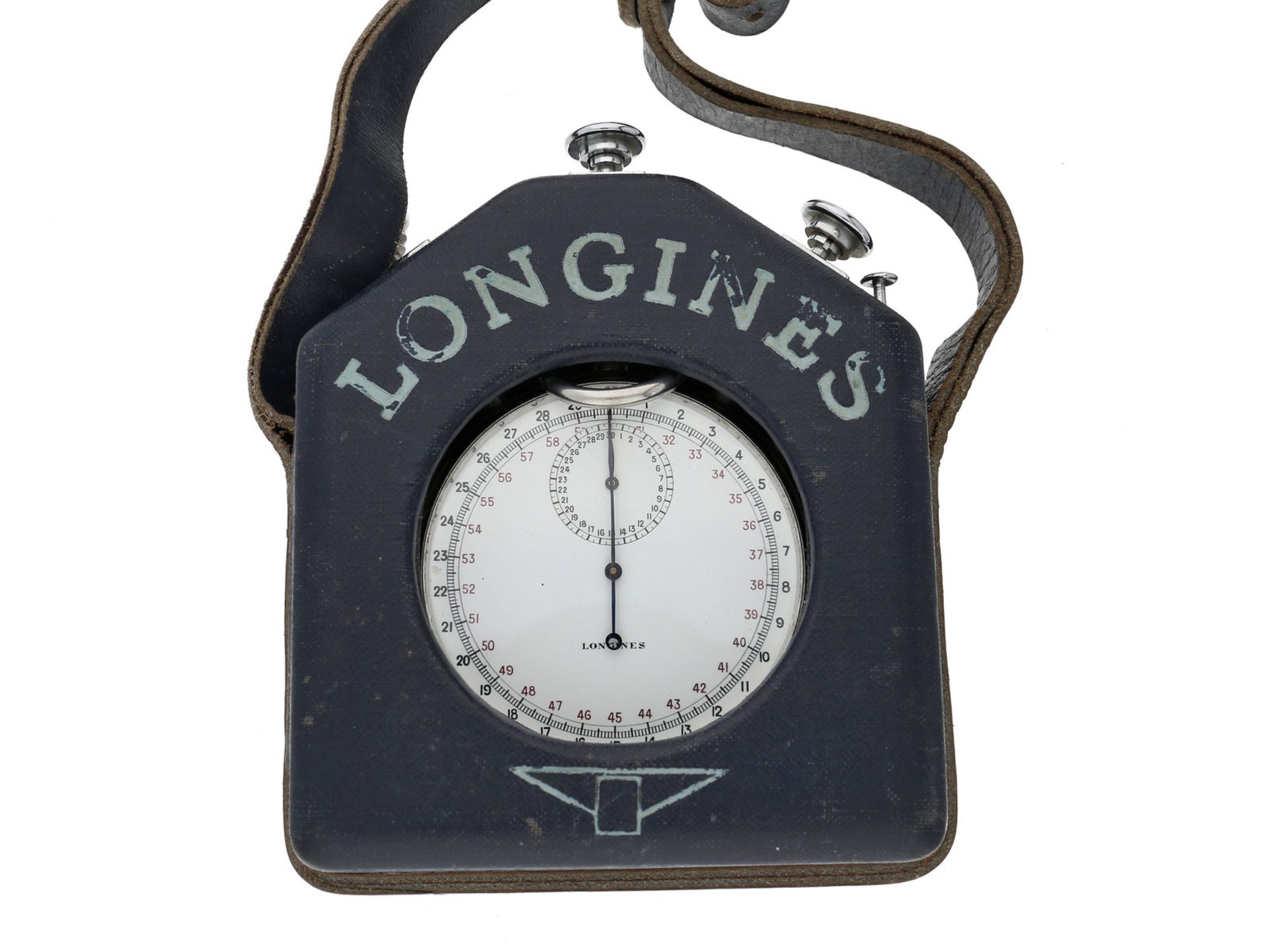 Taschenuhr/Beobachtungsuhr: äußerst rare Longines 1/10 Sekunden-Stoppuhr/Beobachtungsuhr mit