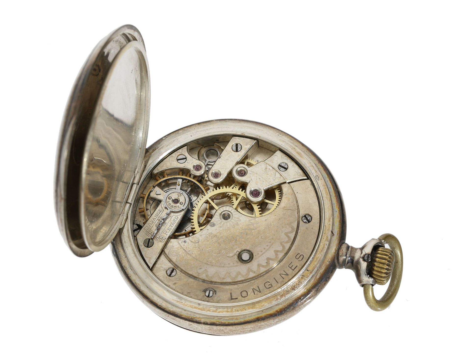 Taschenuhr: seltene Longines Jugendstil Savonnette, geliefert nach Südamerika 1906 - Bild 4 aus 4