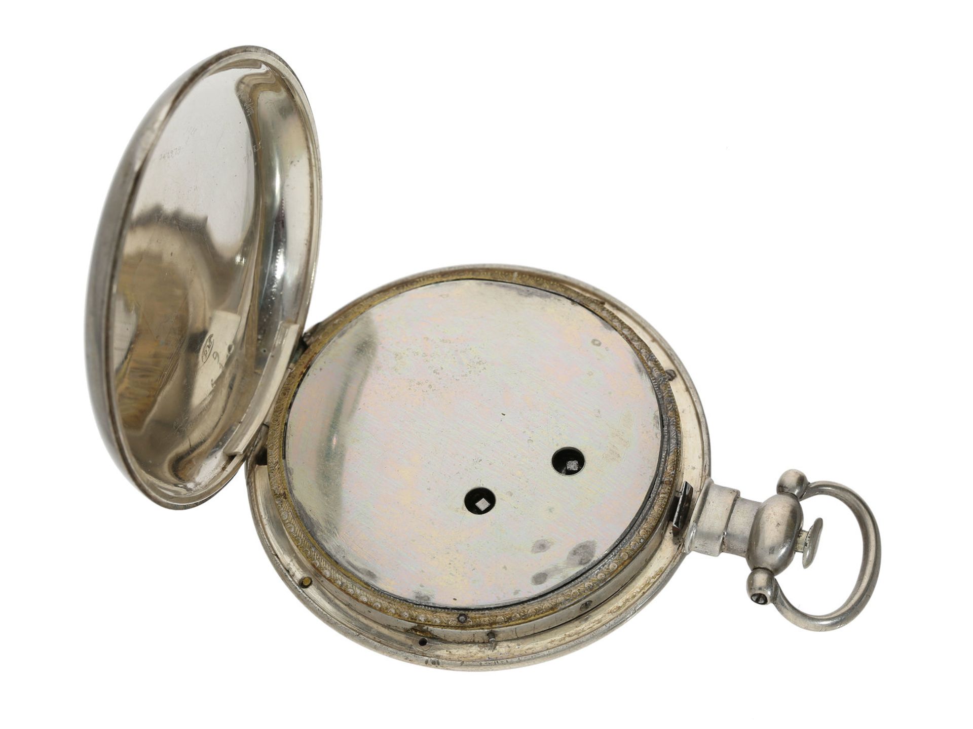 Taschenuhr: interessante Taschenuhr mit Duplexhemmung und springender Sekunde, gefertigt für den - Bild 3 aus 4
