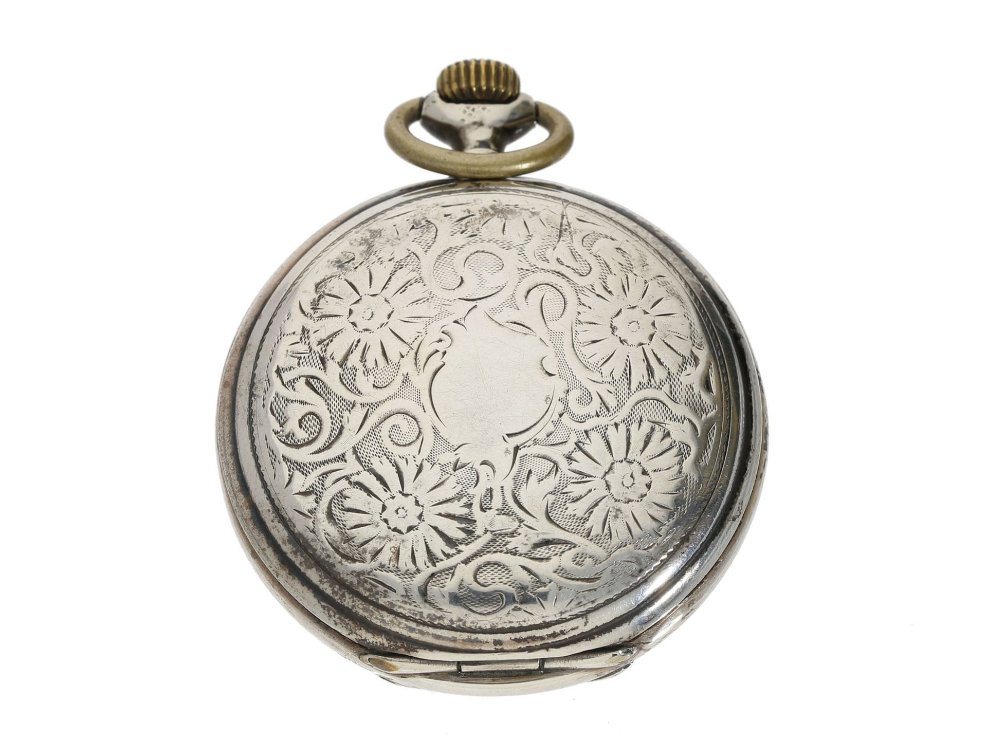 Taschenuhr: seltene Longines Jugendstil Savonnette, geliefert nach Südamerika 1906 - Bild 2 aus 4