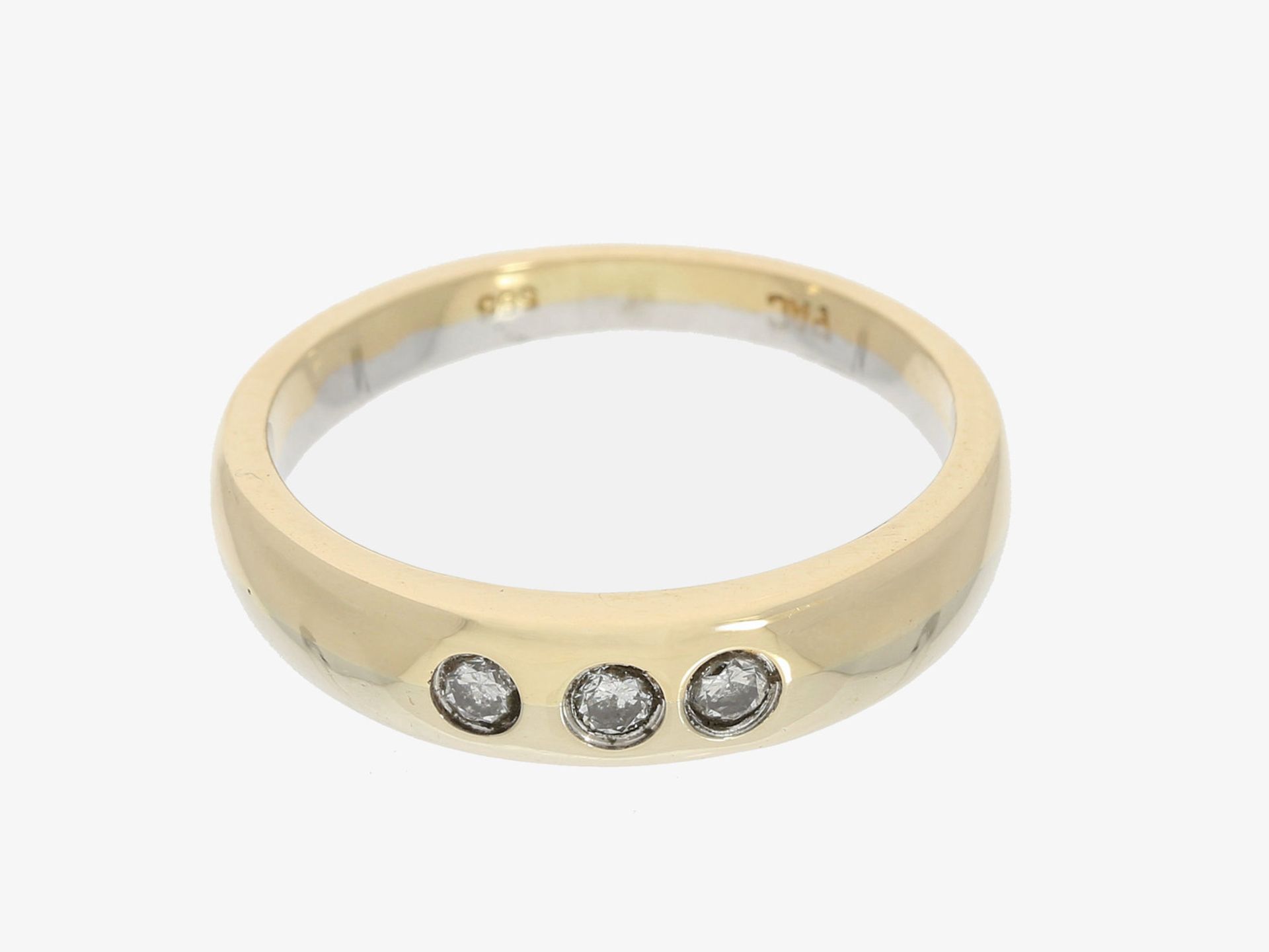 Ring: goldener vintage Brillantring