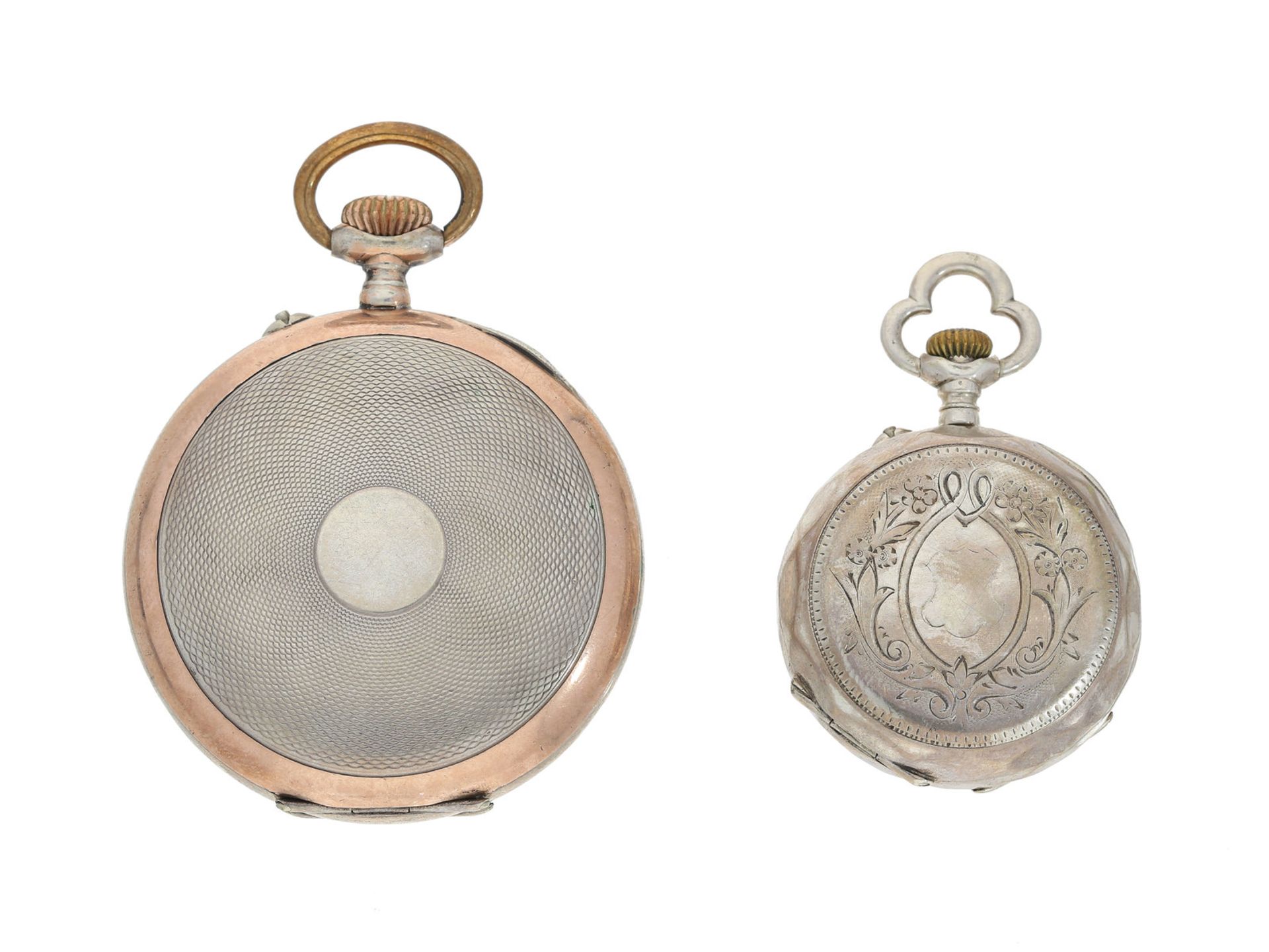 Taschenuhr: Konvolut von 2 Taschenuhren, um 1900 - Bild 2 aus 4