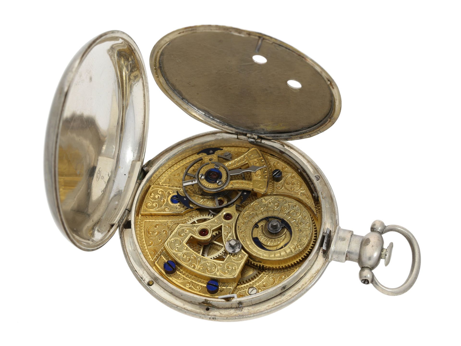 Taschenuhr: interessante Taschenuhr mit Duplexhemmung und springender Sekunde, gefertigt für den - Bild 4 aus 4