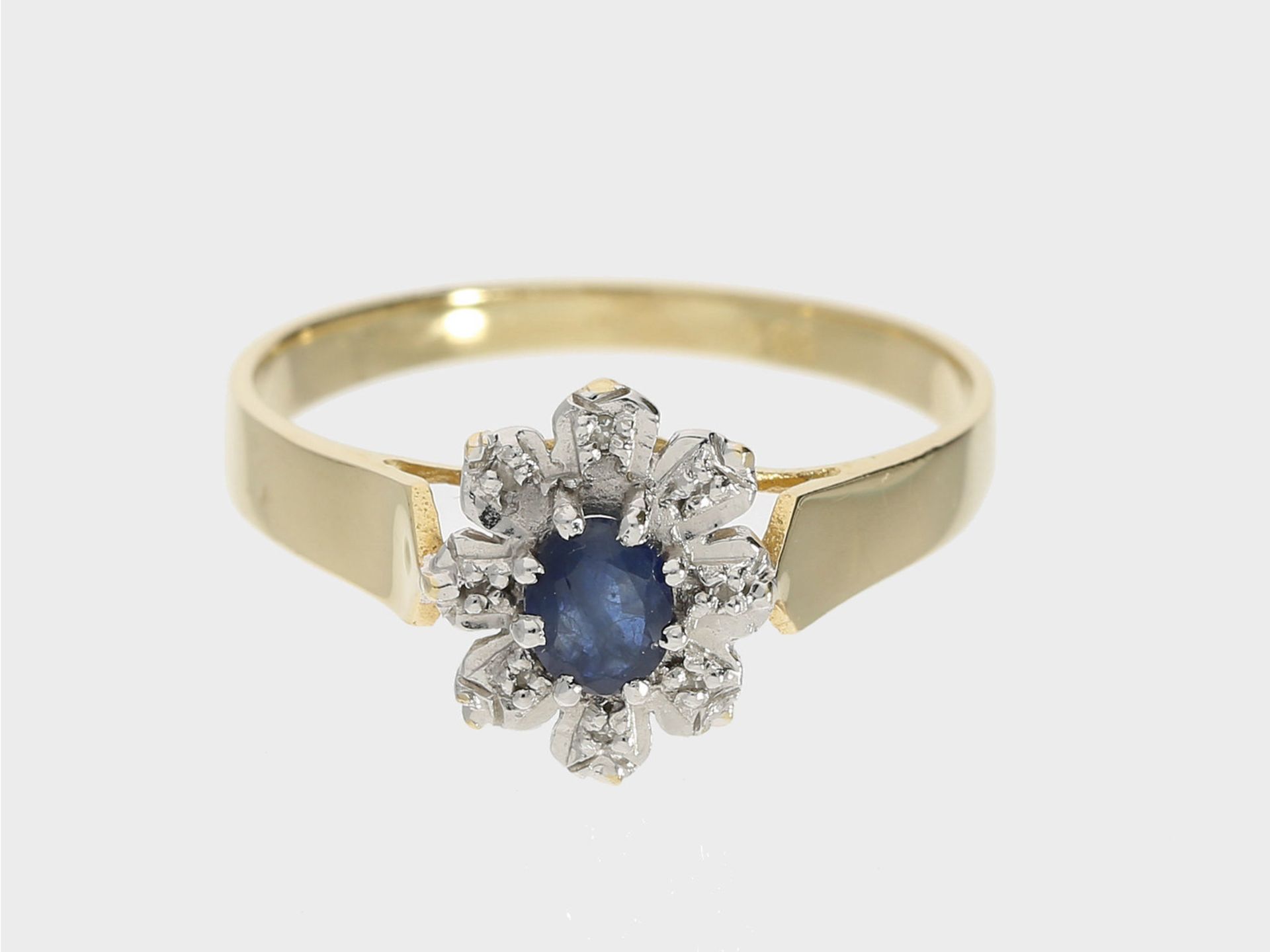 Ring: vintage Saphir/Diamantring