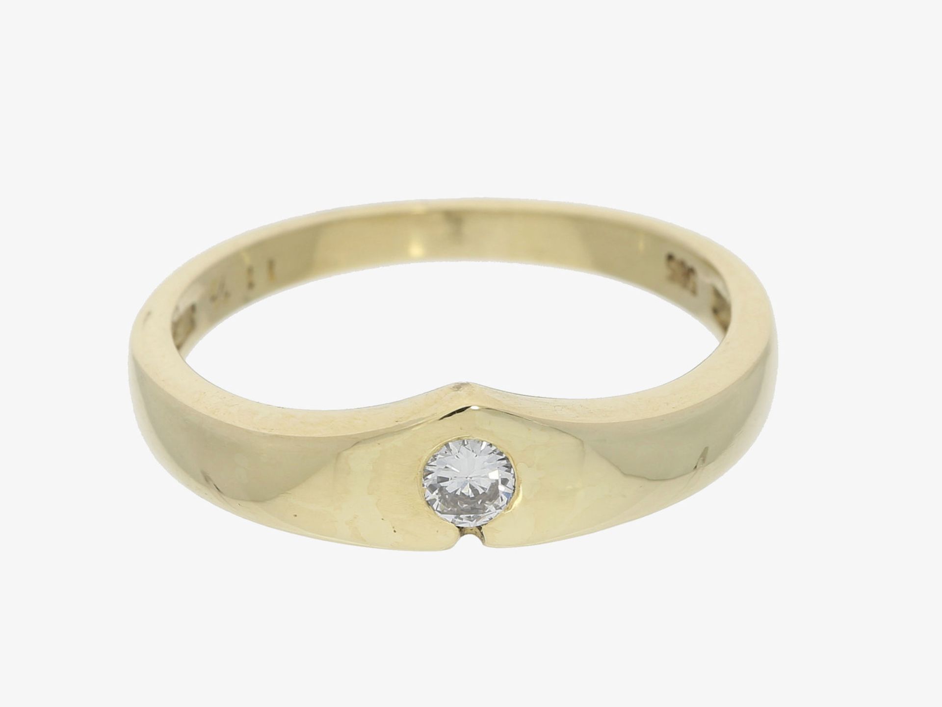 Ring: goldener Brillantring