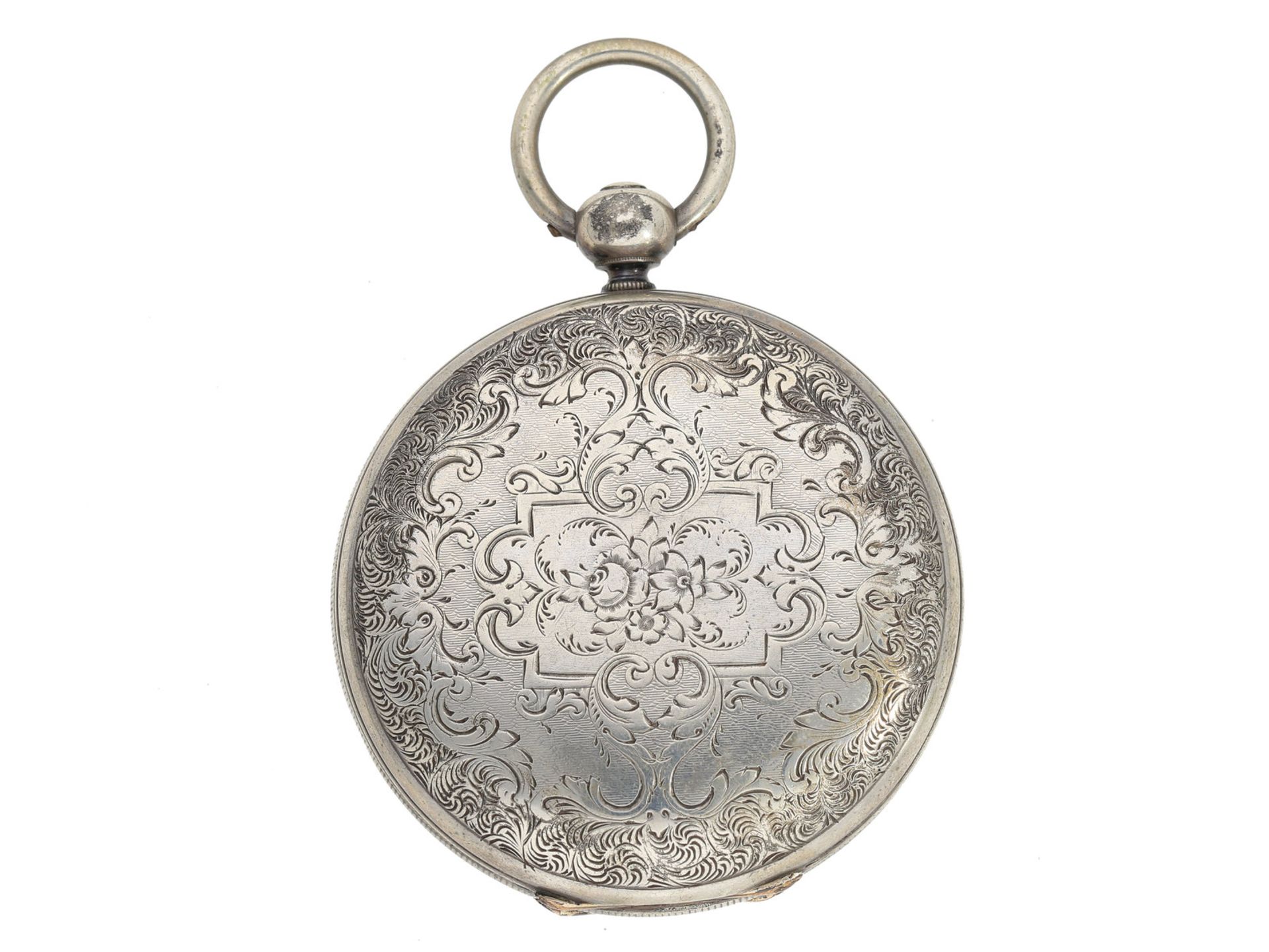 Taschenuhr: interessante Savonnette für den chinesischen Markt mit Zentralsekunde, ca. 1850 Ca. - Bild 4 aus 4