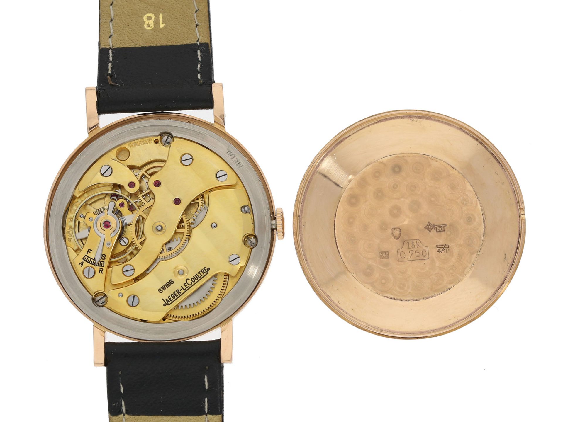 Armbanduhr: große, nahezu neuwertige vintage Herrenuhr von Jaeger Le Coultre, seltene Version in - Bild 2 aus 2