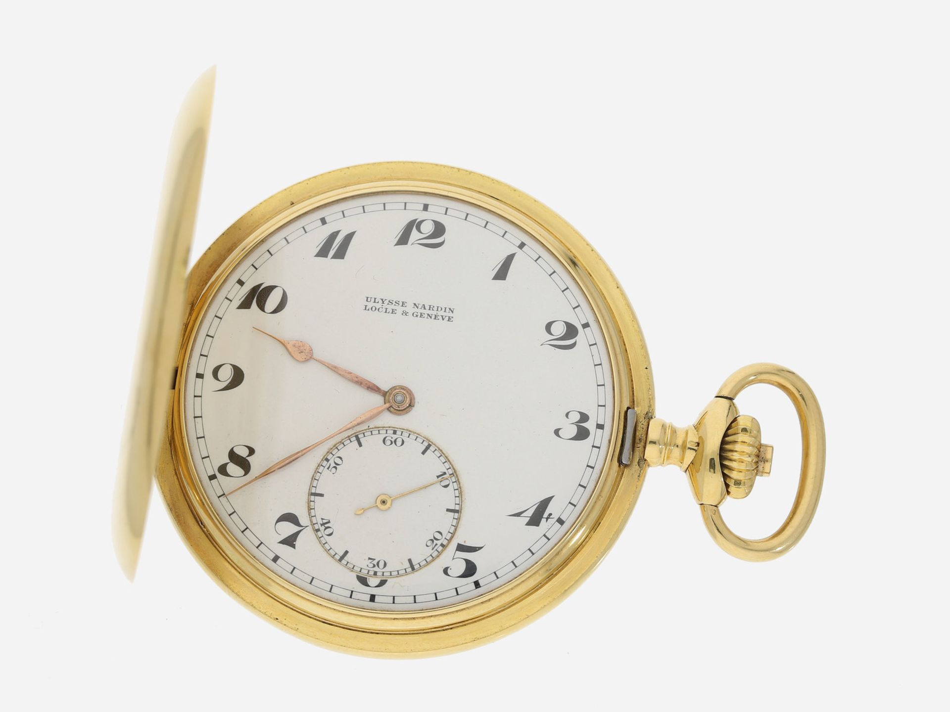 Taschenuhr: exquisite Präzisionstaschenuhr, 18K Gold, Ulysse Nardin, ca. 1920 Ca. Ø51mm, ca. 92g,