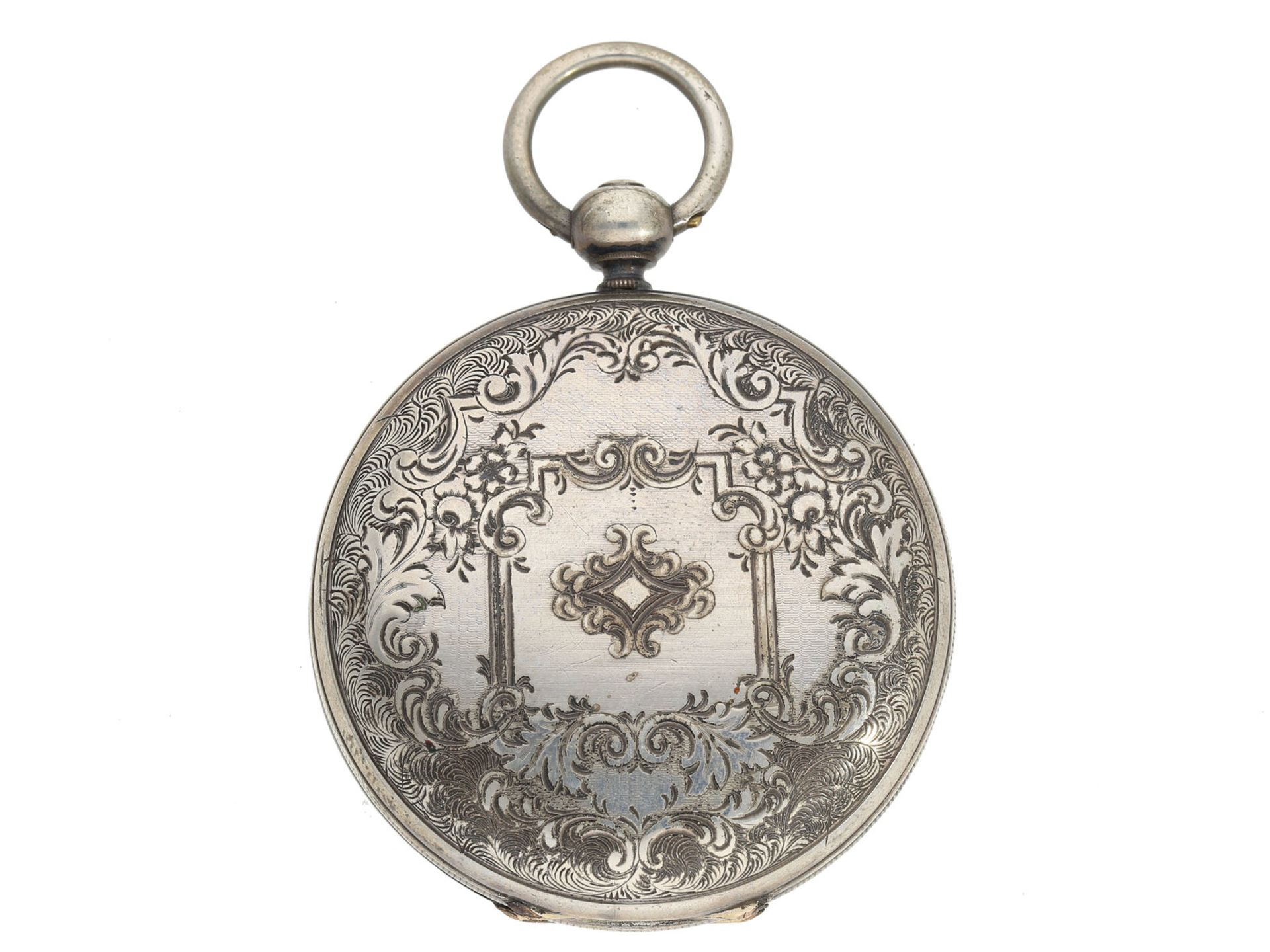 Taschenuhr: interessante Savonnette für den chinesischen Markt mit Zentralsekunde, ca. 1850 Ca. - Bild 3 aus 4