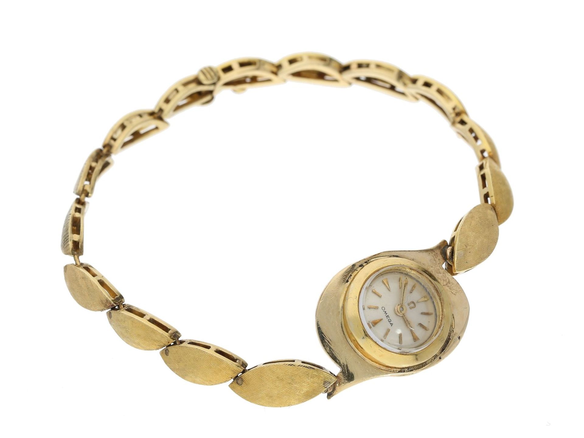 Armbanduhr: ausgefallene vintage Damenuhr der Marke Omega, seltener Backwinder, Kaliber 440, ca.