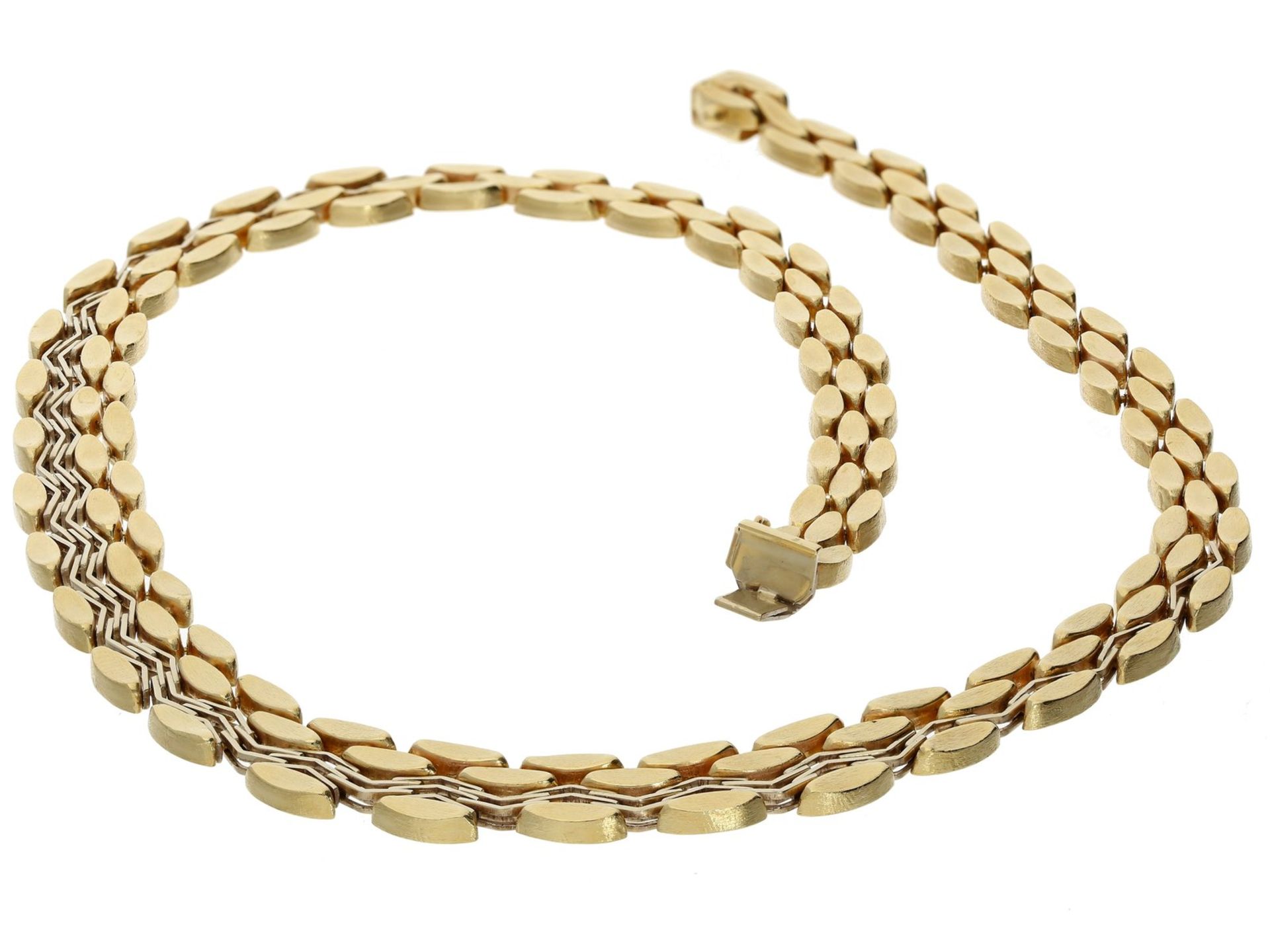 Kette/Collier: dekoratives vintage Gelbgoldcollier, 14K Gold Ca. 45cm lang, ca. 43,6g, 14K