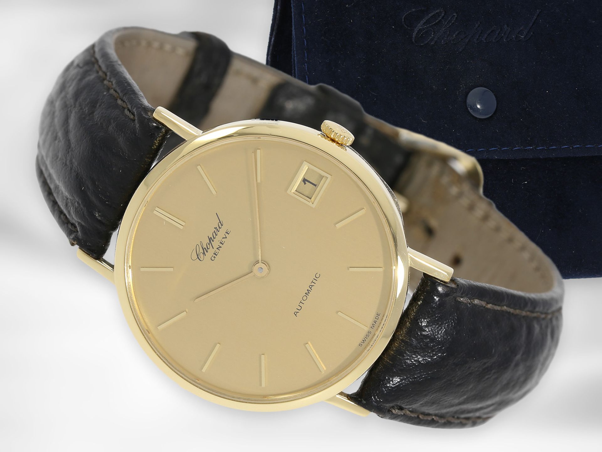 Armbanduhr: hochwertige, große automatische 18K Herrenuhr/Damenuhr von Chopard, Ref.1039, Zustand