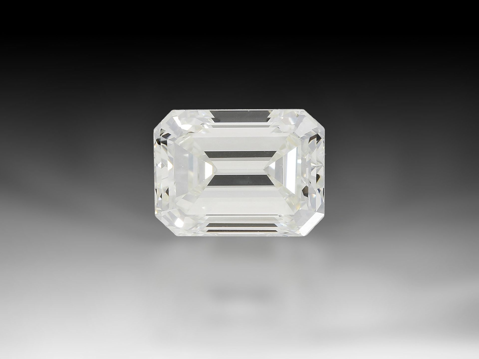Diamant: hochfeiner Emerald-Cut-Diamant, 0,49ct, Top Wesselton/VS, mit aktuellem DPL Zertifikat Ca.
