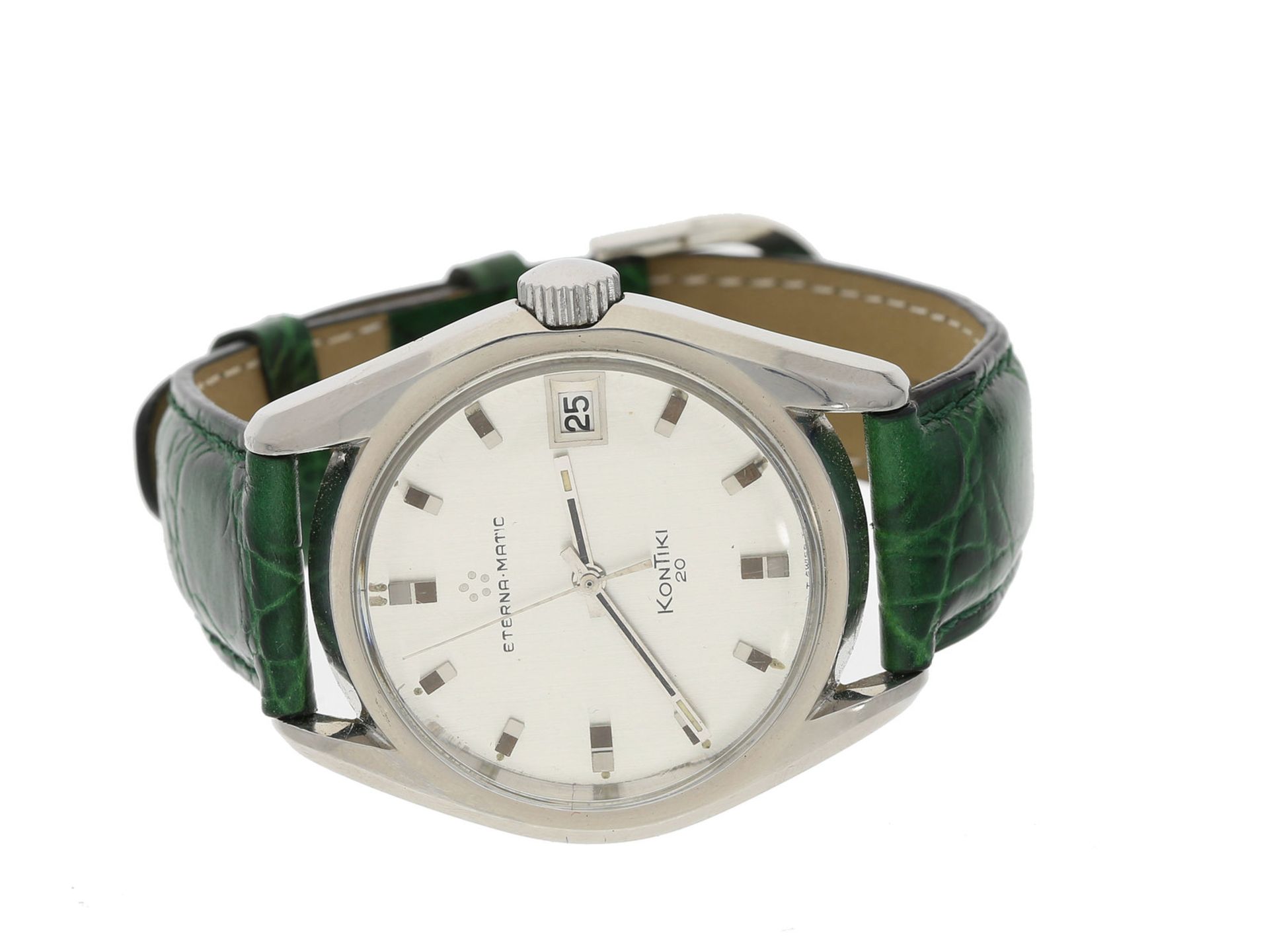 Armbanduhr: vintage Eterna-Matic "Kontiki 20" in Stahl, 60er-Jahre