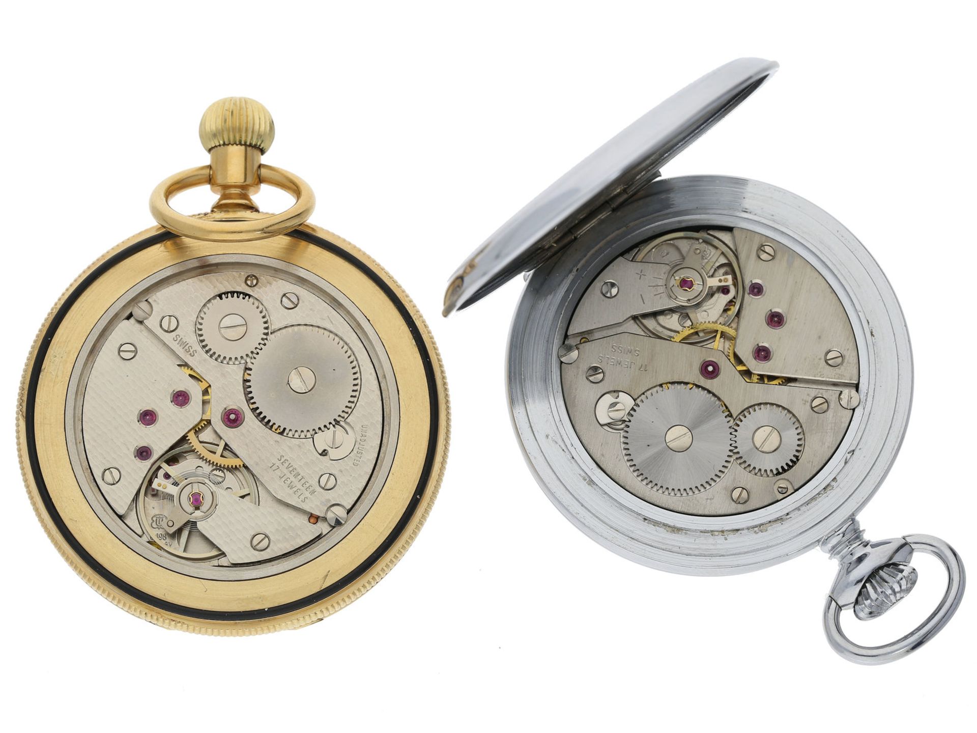 Taschenuhr: Konvolut von 2 vintage Taschenuhren, Tissot und Arsa, inkl. einer Uhrenkette - Bild 2 aus 3
