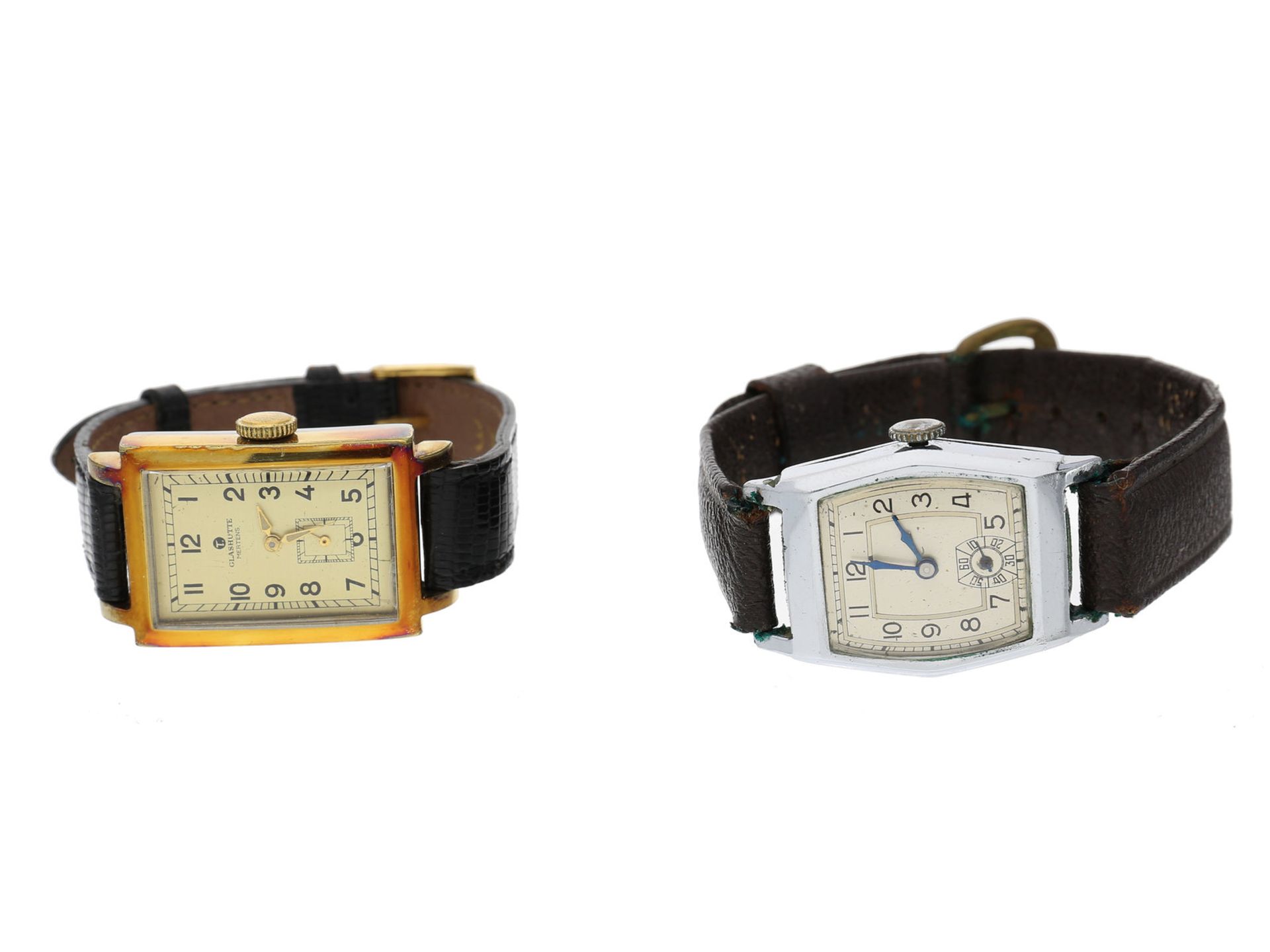 Armbanduhr: Konvolut von 2 vintage Armbanduhren, dabei eine seltene Tutima Glashütte "Mertens" K