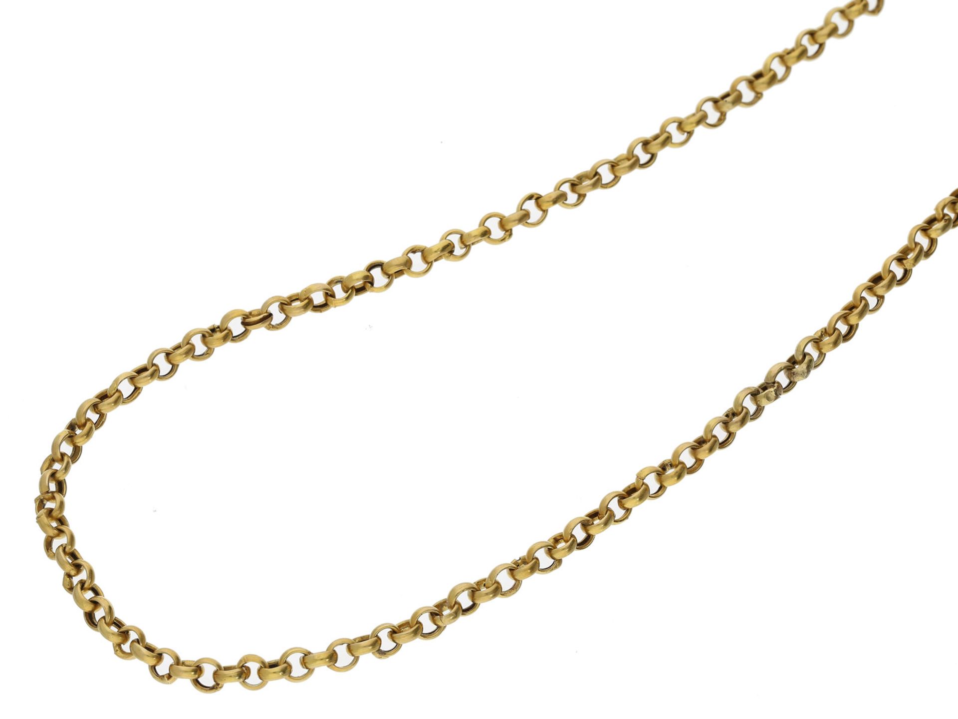 Kette/Collier: vintage/antike Goldkette im Erbsmuster, 14K Gold