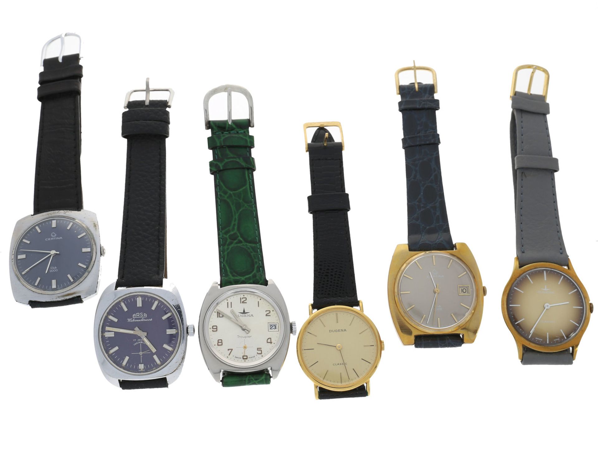 Armbanduhr: Konvolut von 6 vintage Herrenuhren