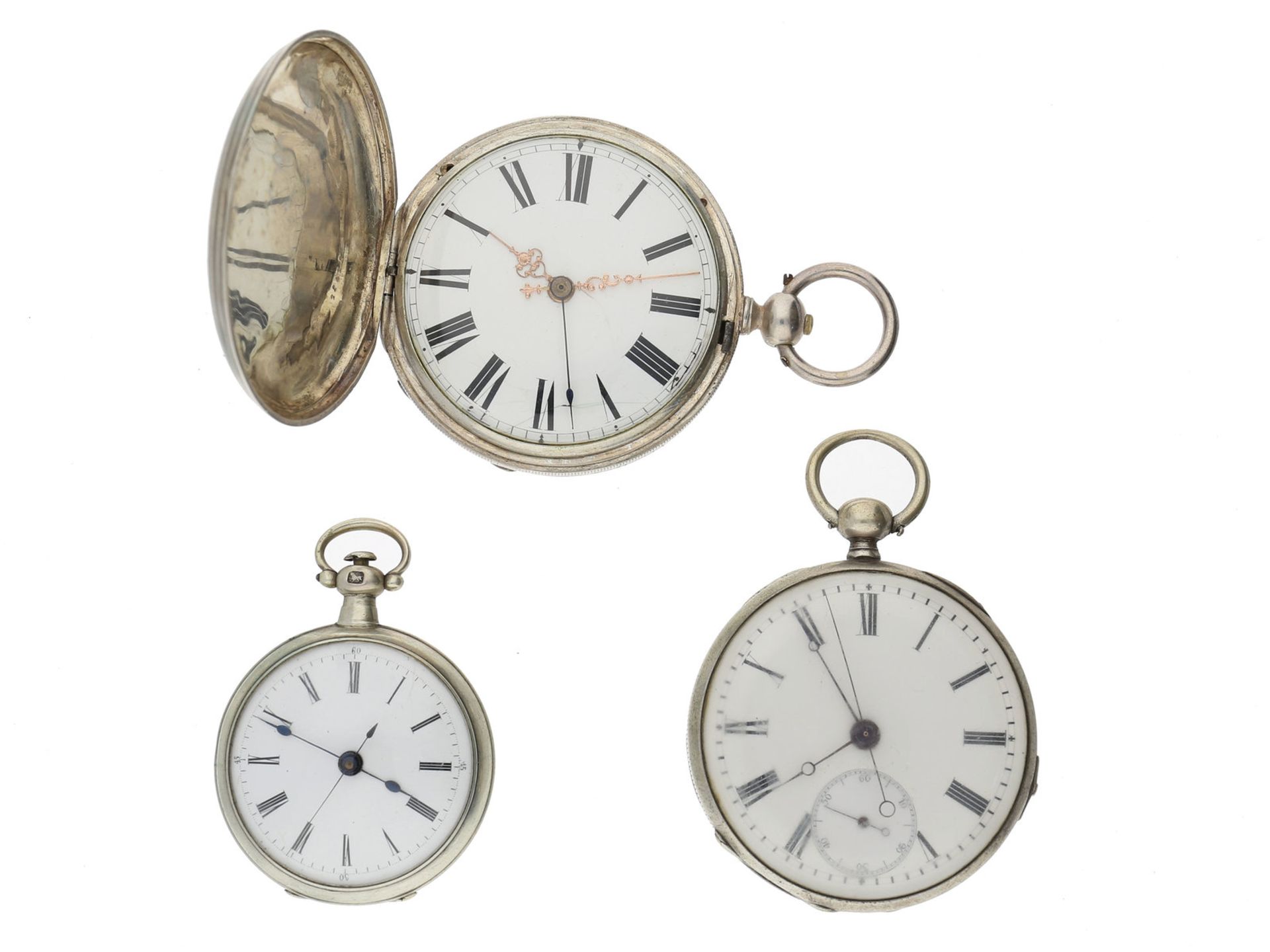 Taschenuhr: Konvolut von 3 interessanten Taschenuhren für den chinesischen Markt, ca.1850-1880</