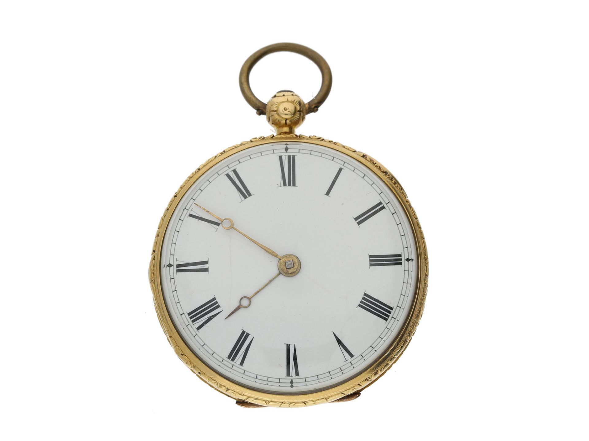 Taschenuhr: frühe englische Taschenuhr, um 1830, 18K Gold, signiert William Payne London No. 341