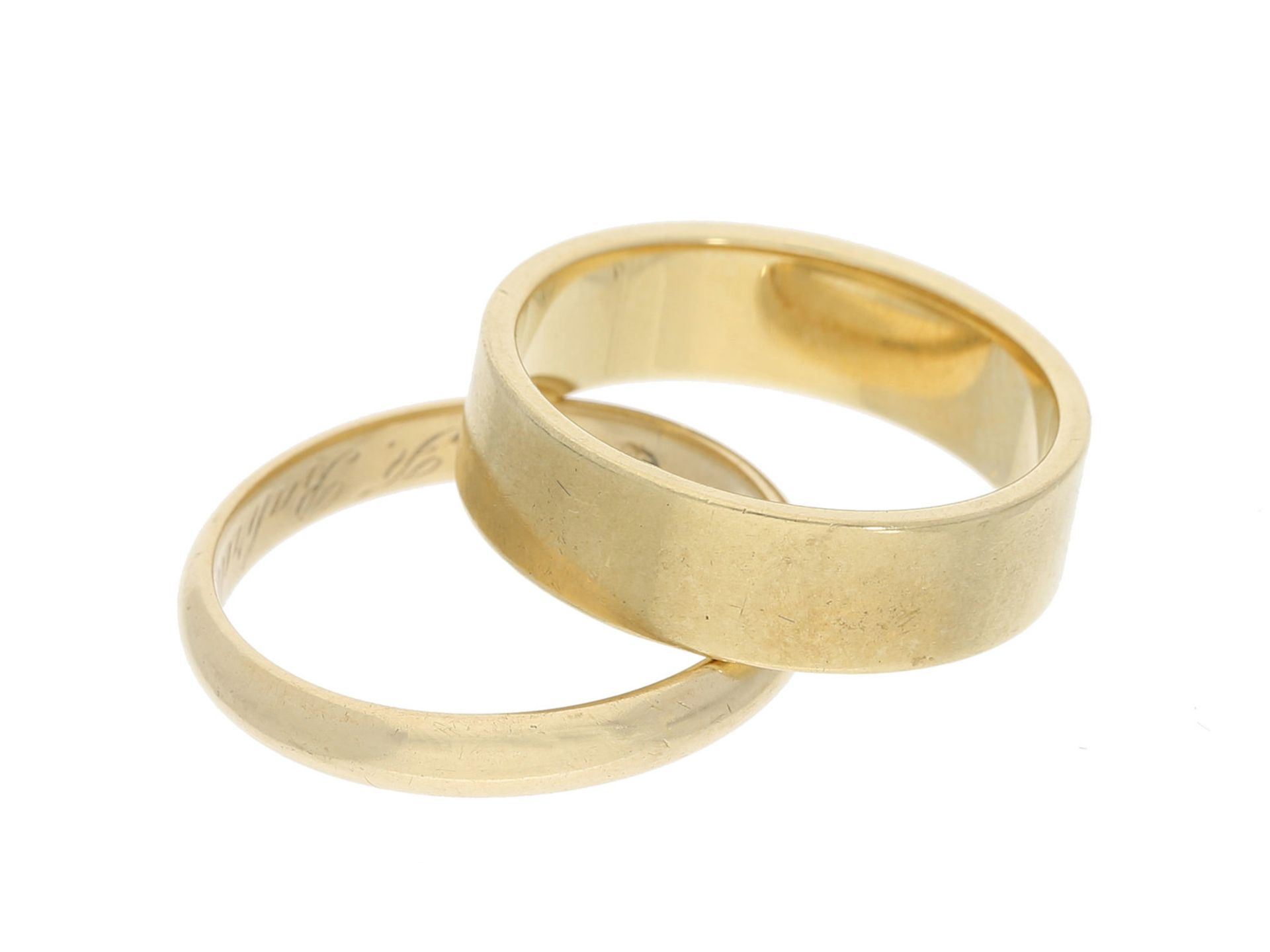 Ring: 2 vintage Goldringe, 14K