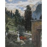 Harald Friedrich1858 Dresden - 1933 Florenz - Gebirgslandschaft - Gouache/Papier. 37,5 x 30 cm (