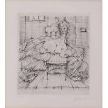 Hans Bellmer1902 Kattowitz - 1975 Paris - "Nu sur chaise rayée" - Radierung/Papier. 28/70. 17,9 x 16