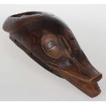 Guro MaskeElfenbeinküste. Holz, geschnitzt. H. 36 cm. Antilopenmaske.- - -22.00 % buyer's premium on