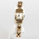 Alpina-DamenarmbanduhrenFa. Alpina Watch & Co., Schweiz. 585/- Gelbgold, gestempelt. Gewicht: 26,4