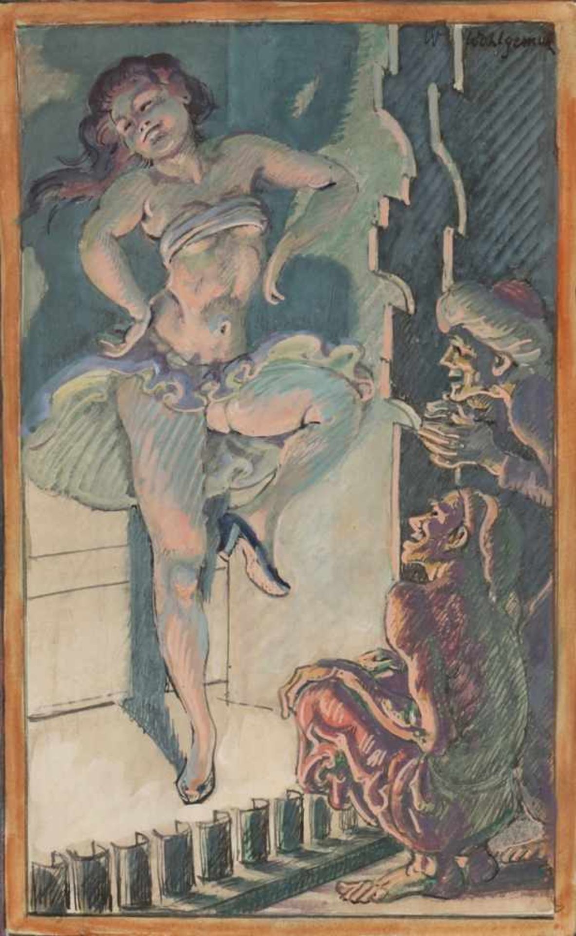 Wilhelm Wohlgemuth1870 Paris - 1942 Rom - Ruhende Diana / Artemis - Gouache/Papier. 28,5 x 22 cm, 30 - Image 4 of 7