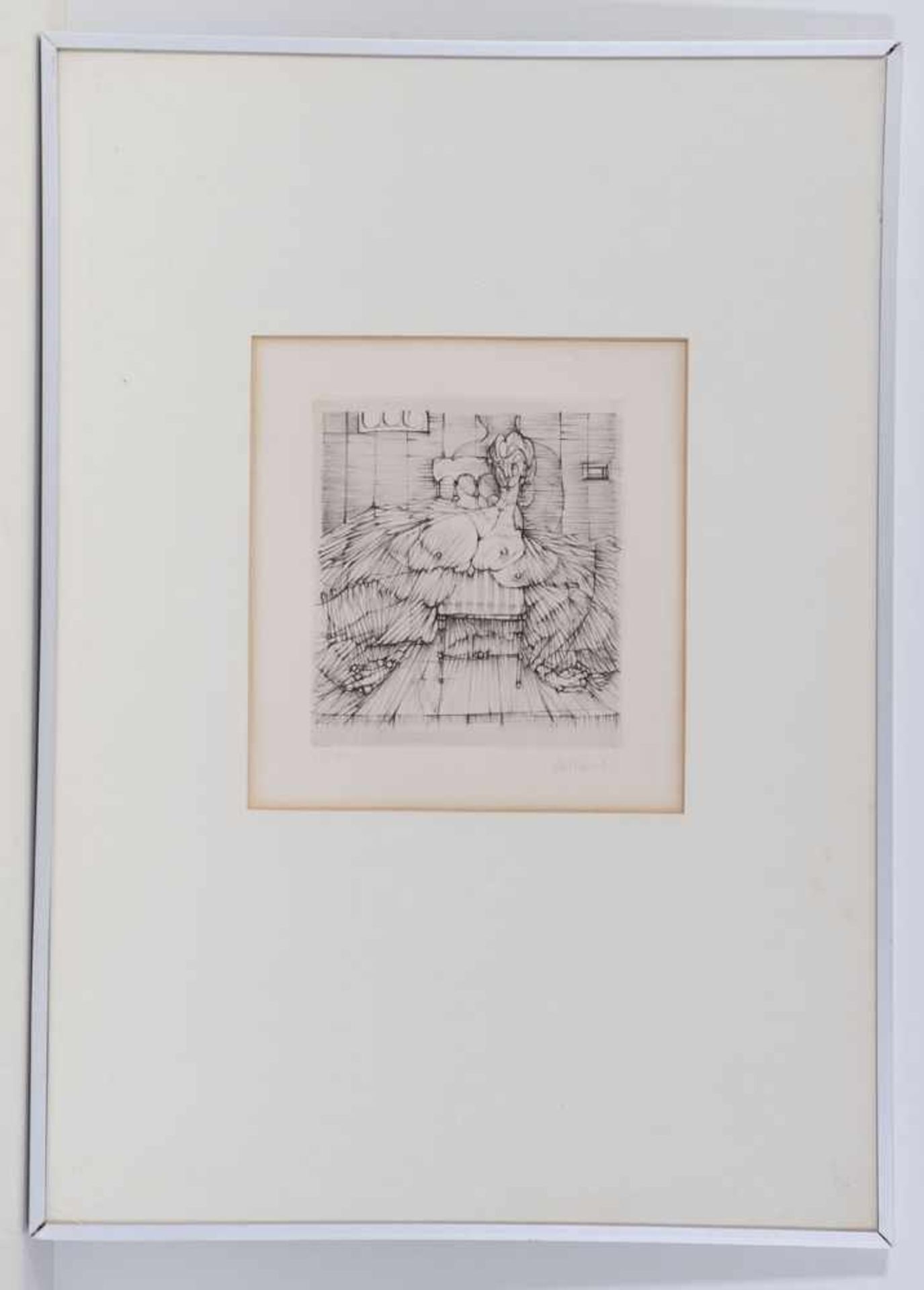 Hans Bellmer1902 Kattowitz - 1975 Paris - "Nu sur chaise rayée" - Radierung/Papier. 28/70. 17,9 x 16 - Bild 2 aus 2