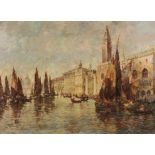 Peter Jürgen Dahm- Venedig - Öl/Lwd. 80 x 110 cm. Sign. l. u.: P. J. Dahm. Verso bez.: "Venedig"