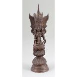 Sitzender BuddhaThailand, Shan Periode. Bronze. H. 28 cm. Sitzende Darstellung mit mit Königsschmuck