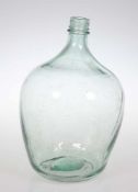 Vorratsflasche mit SchraubgewindeHellgrünes Glas. Auf dem Gewinde bez.: 12,5 L in Glocke. H. 42