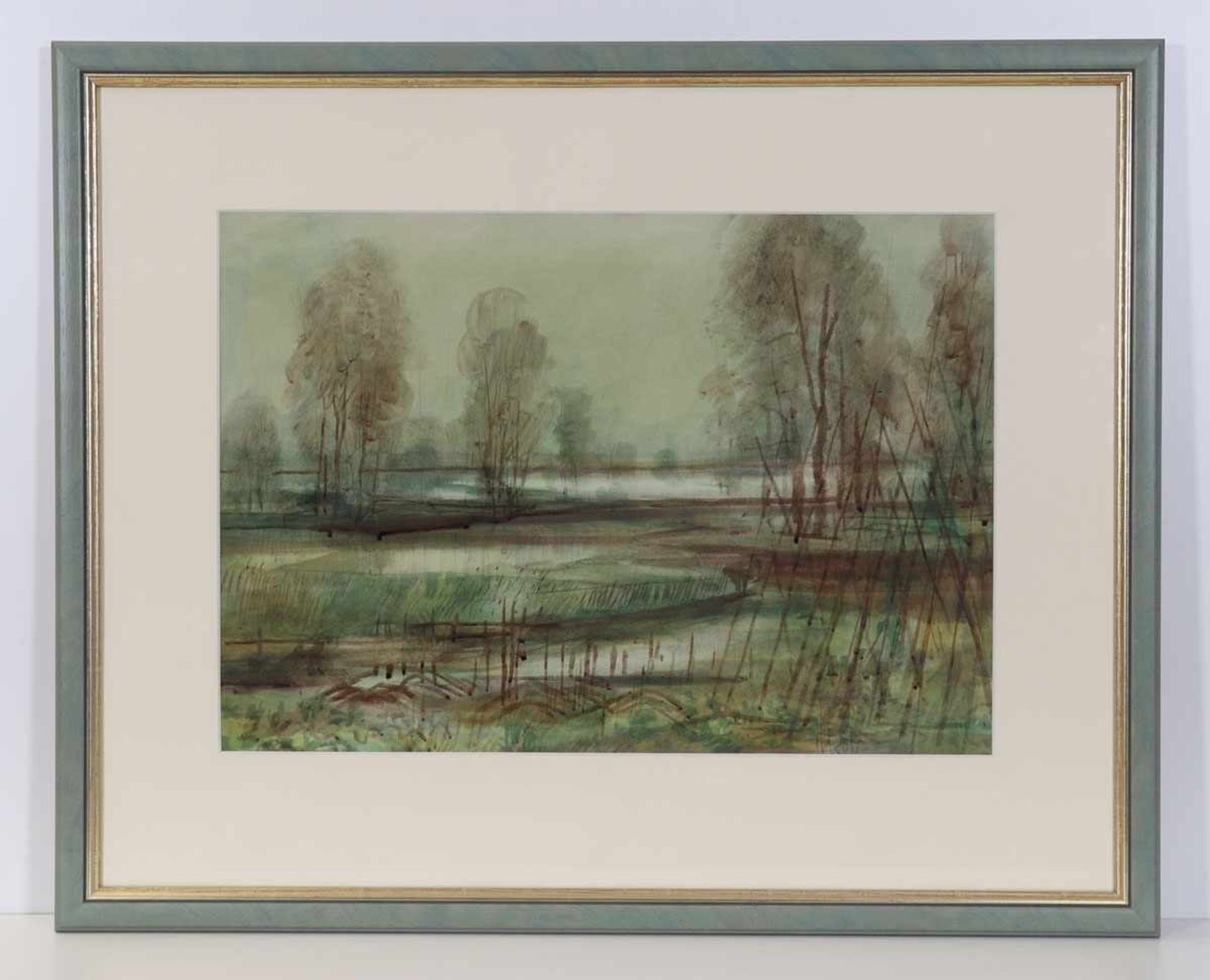 Ernst Thoms1896 Nienburg - 1983 Langeln-Wietzen - Landschaft - Aquarell/Papier. 41 x 59 cm ( - Bild 2 aus 2